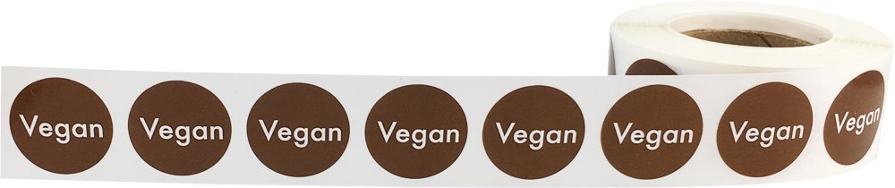 Vegan Food Rotation Labels - 500 Adhesive Dots for Kitchen Organization