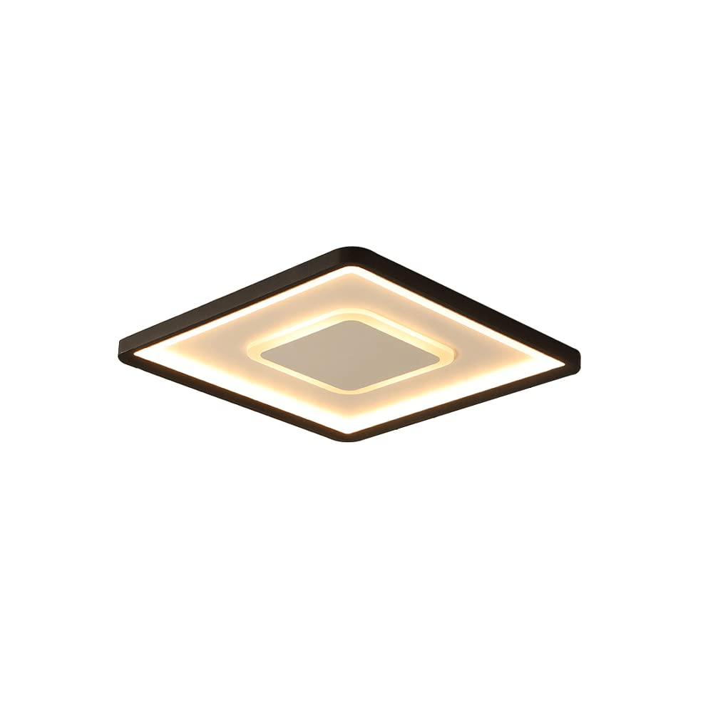 48W Modern LED Ceiling Light Fixture - Nordic Minimalist Square Design for Master Bedroom, Living Room & Dining Room - Energy Efficient Embedded Installation Home Decor Lighting for Cozy Ambiance