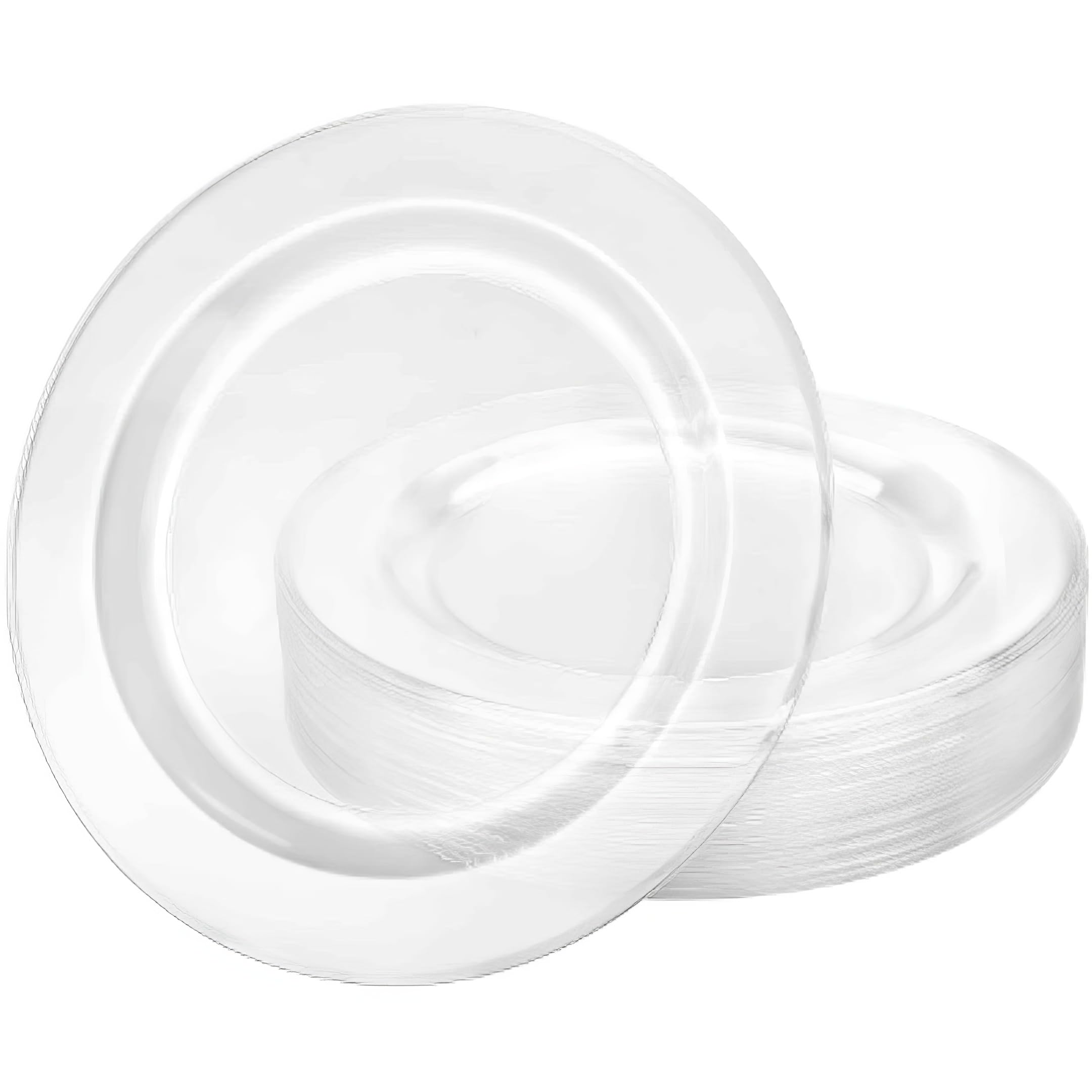 Premium Heavyweight Plastic Plates 9 Inch - Crystal Clear Dinner Plates for Weddings, Parties & Events - Shatterproof China-Like Dishes (30-Pack) - Perfect for Catering, BBQs, and Formal Dining
