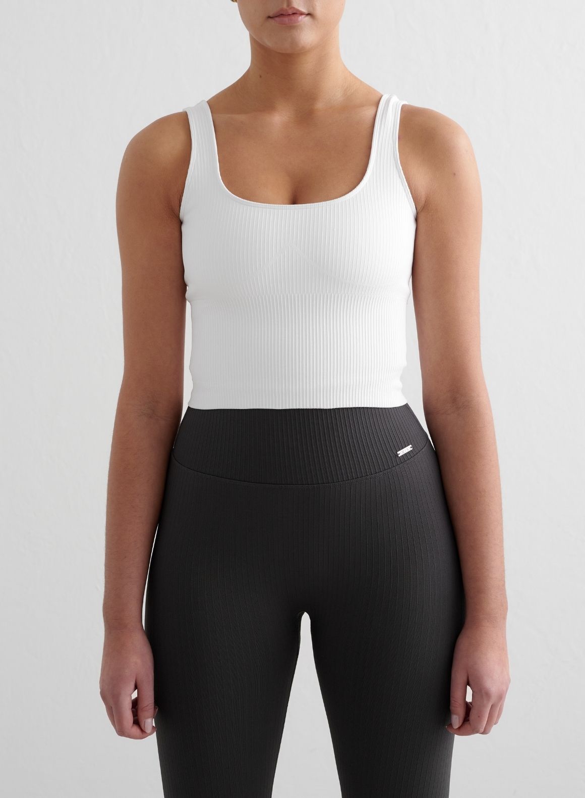 White Ribbed Seamless Shaping Bralette - Comfortable Wireless Support for Everyday Wear, Yoga & Lounge
