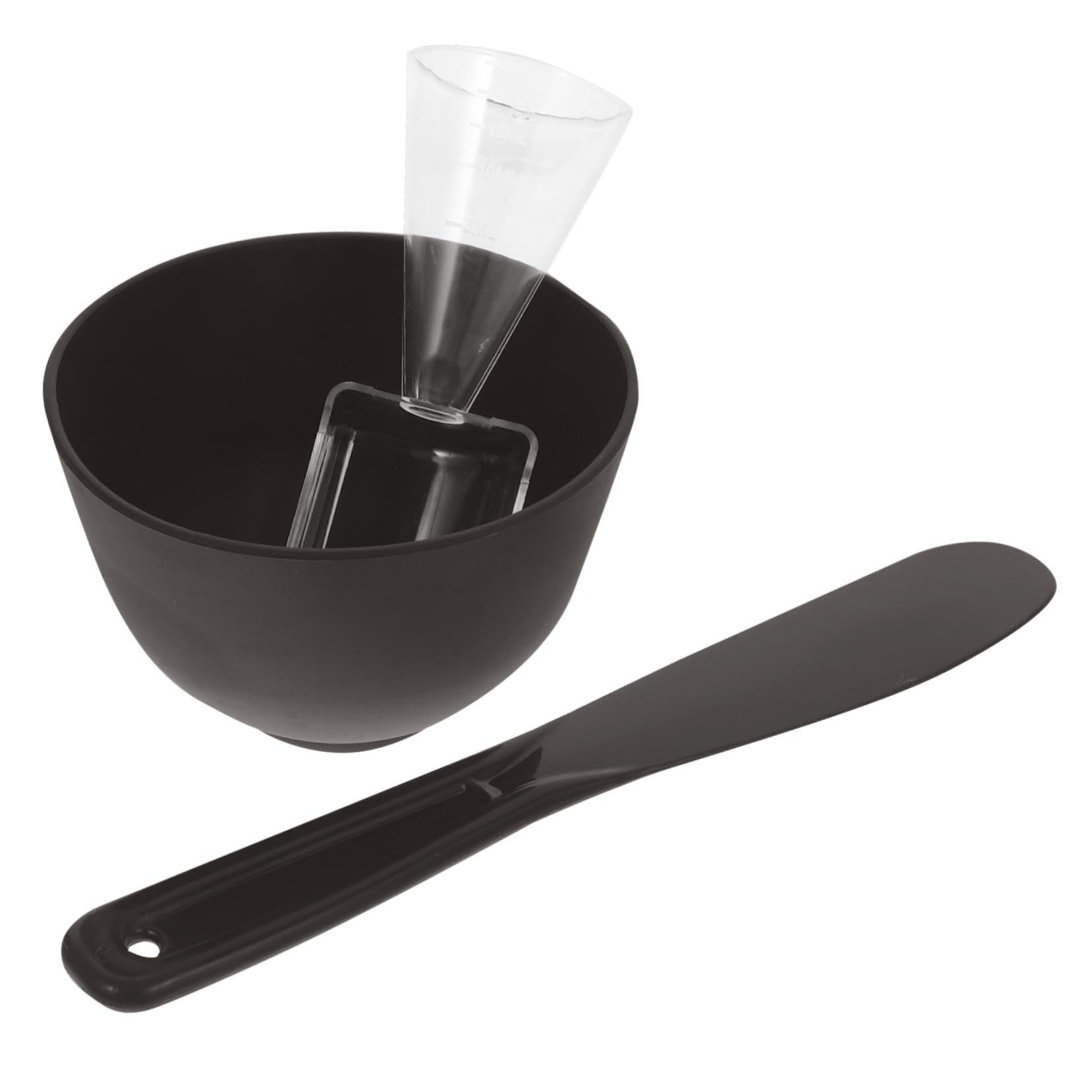 1 Set Black PP Facial Mask Mixing Bowl with Stick - Professional Beauty Tool for DIY Face Masks, Spa & Skincare at Home