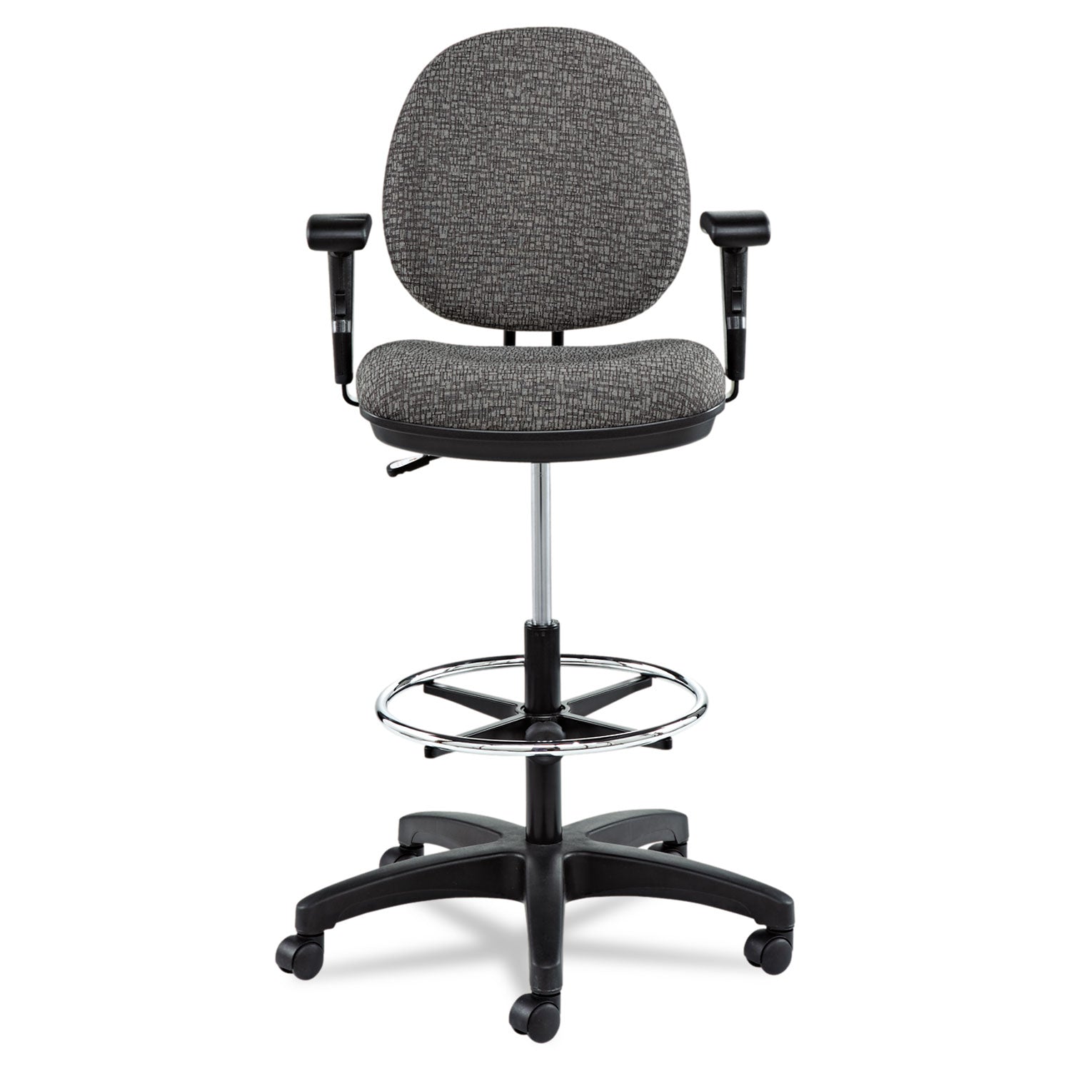 Alera Interval Series Swivel Task Stool - 275 lb Weight Capacity, Adjustable Seat Height 23.93