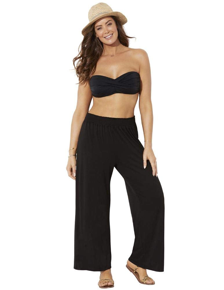 Plus Size Women's Swimsuits - Dena Beach Pant Cover Up for All Body Types | Perfect for Beach, Pool & Vacation