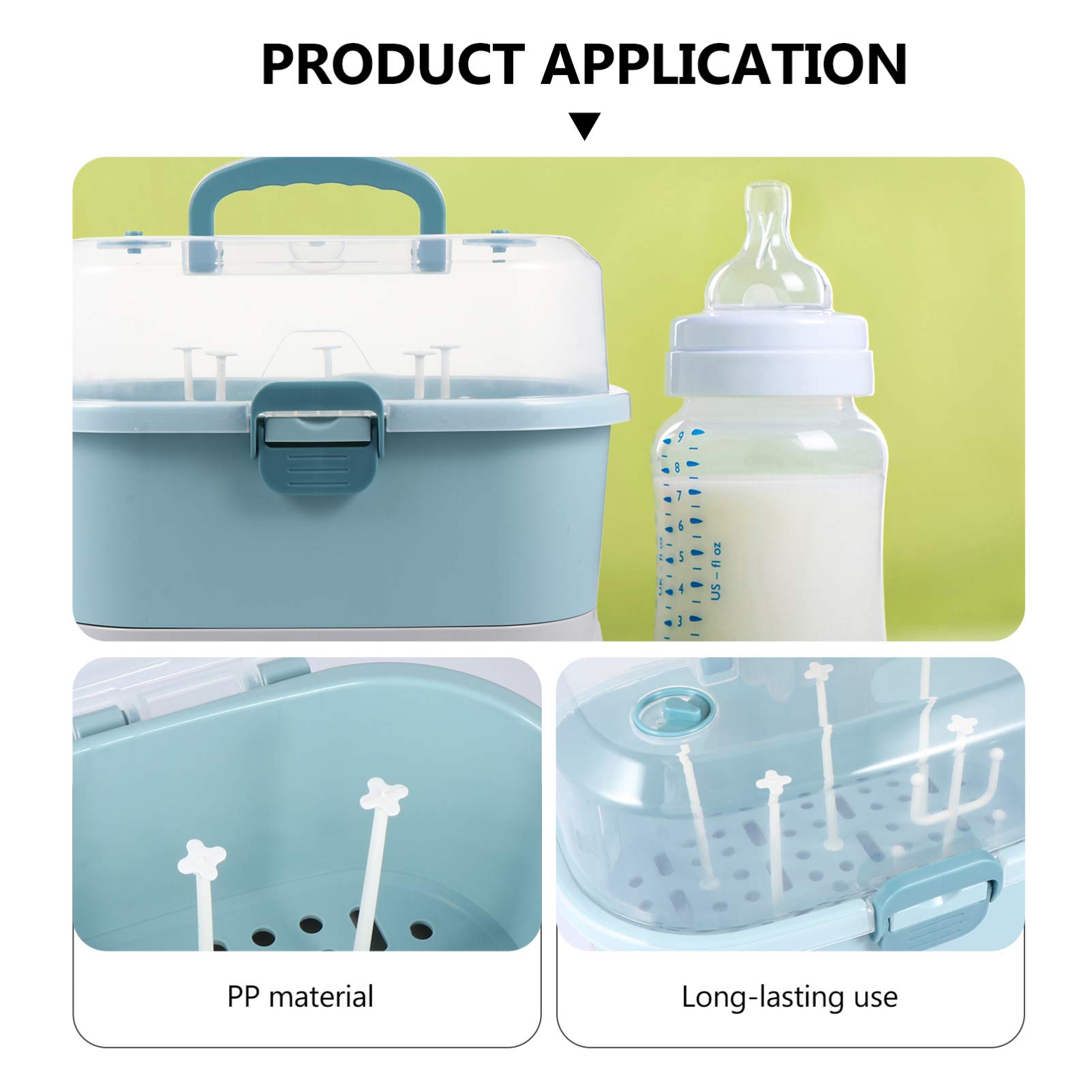 Portable Baby Bottle Drying Rack & Storage Organizer - Compact Travel Bottle Dryer Case for Home, Kitchen Cabinet & On-the-Go Feeding Essentials | Perfect for Baby Bottles, Pacifiers & Breast Pump Parts
