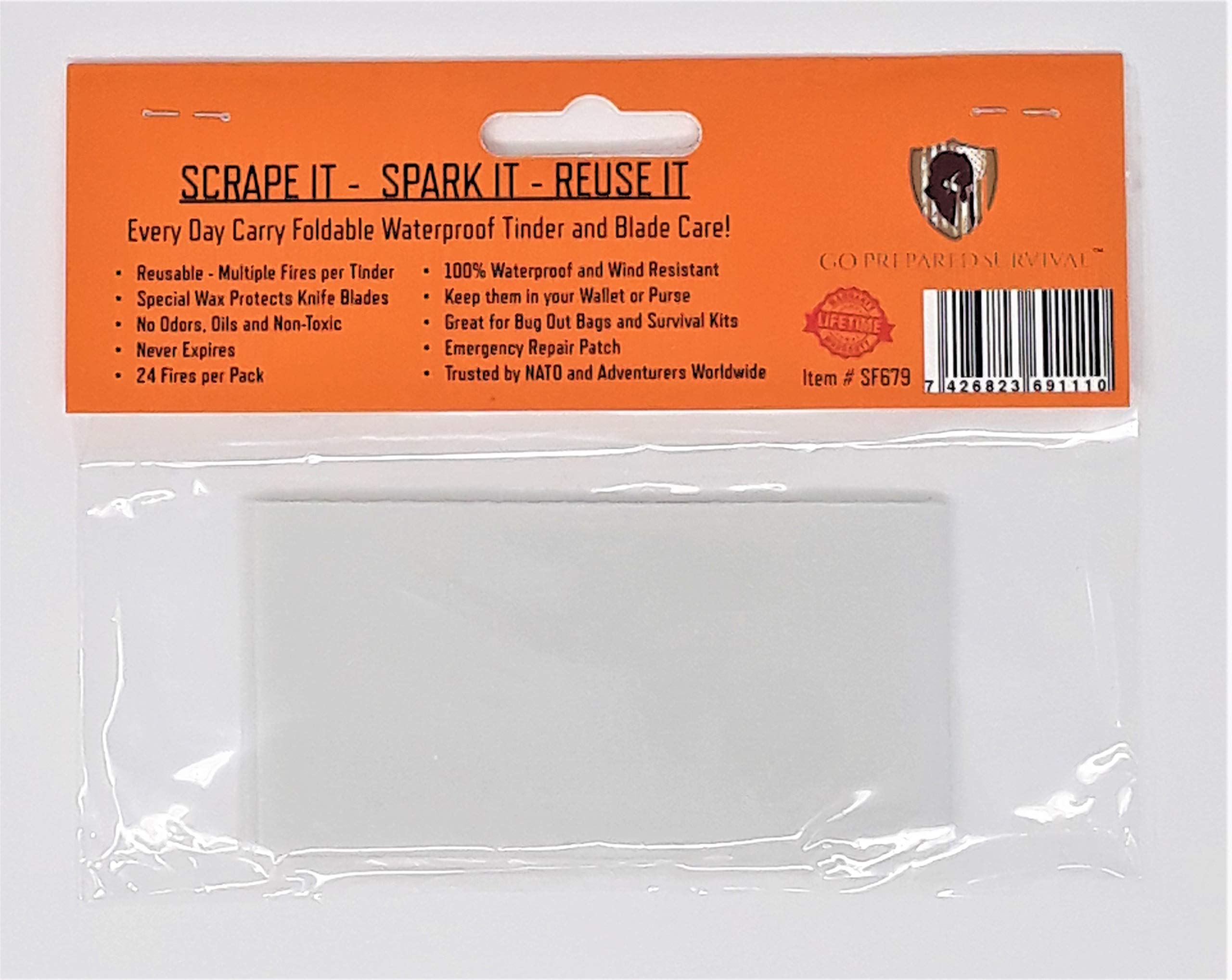Spartan Fire XL EDC Tinder - Waterproof Fire Starter for Camping, Survival, Hiking & Outdoor Adventures | Emergency Fire Starter Kit for Bushcraft, Backpacking & Wilderness Survival