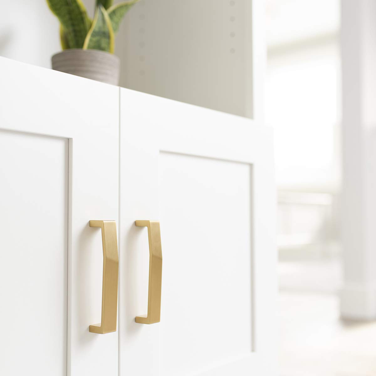 Belwith Keller Veer Pull - Satin Nickel Cabinet Hardware (5 Pack) | 8.8