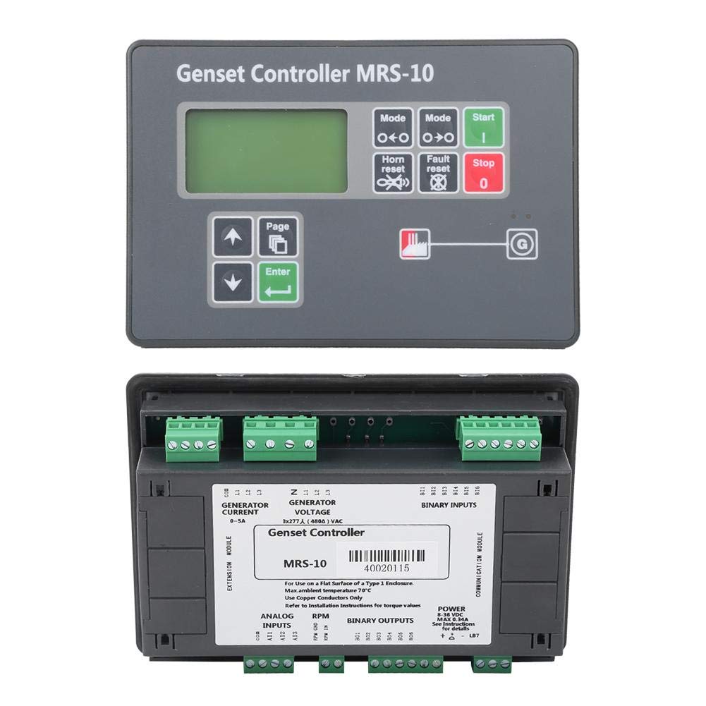 MRS10 Generator Self-Starting Controller - Automatic Engine Control Module with LED Display for Diesel/Gas Generators | Perfect for Home Backup Power, RV & Emergency Power Supply