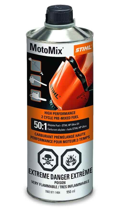 STIHL MotoMix 50:1 Pre-Mixed 2-Cycle Engine Fuel - 950mL Bottle for Chainsaws, Trimmers & Outdoor Power Tools