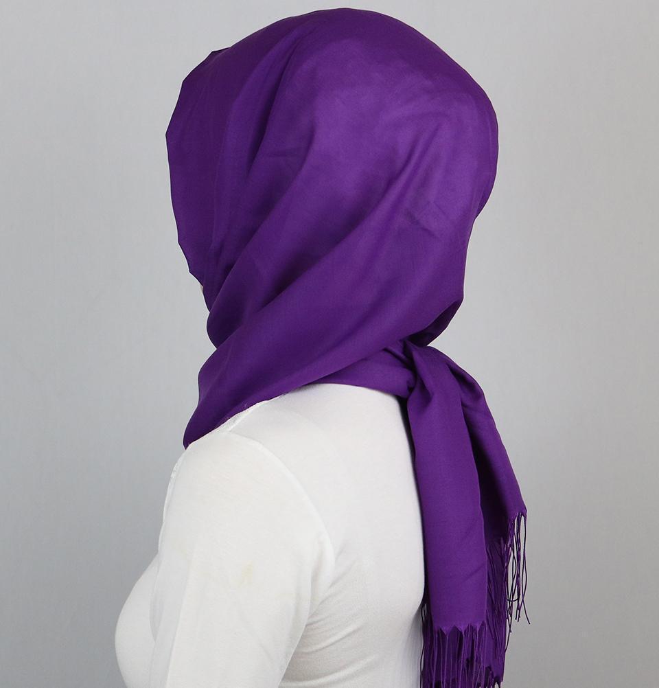 Aker Ince Premium Hijab Shawl Scarf #390 - Soft Purple Muslim Headscarf for Women, Perfect for Daily Wear, Prayer & Special Occasions