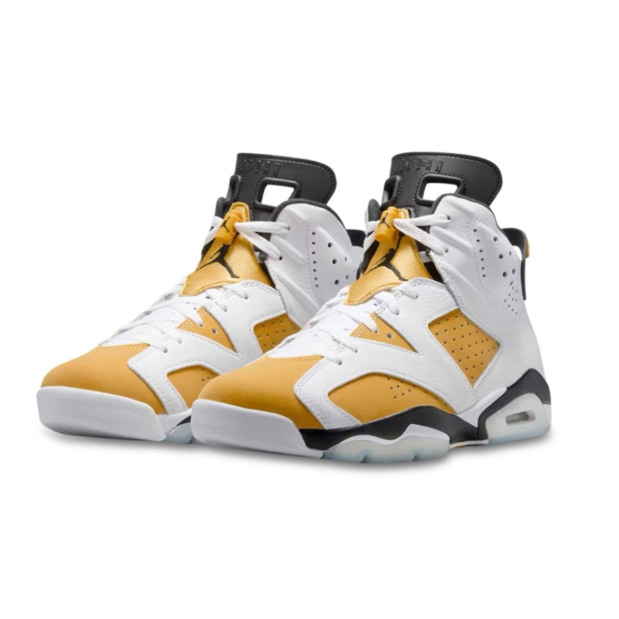 Air Jordan 6 Retro Men's Basketball Shoes - Yellow Ochre/Black Colorway | High-Top Sneakers for Streetwear & Basketball Performance