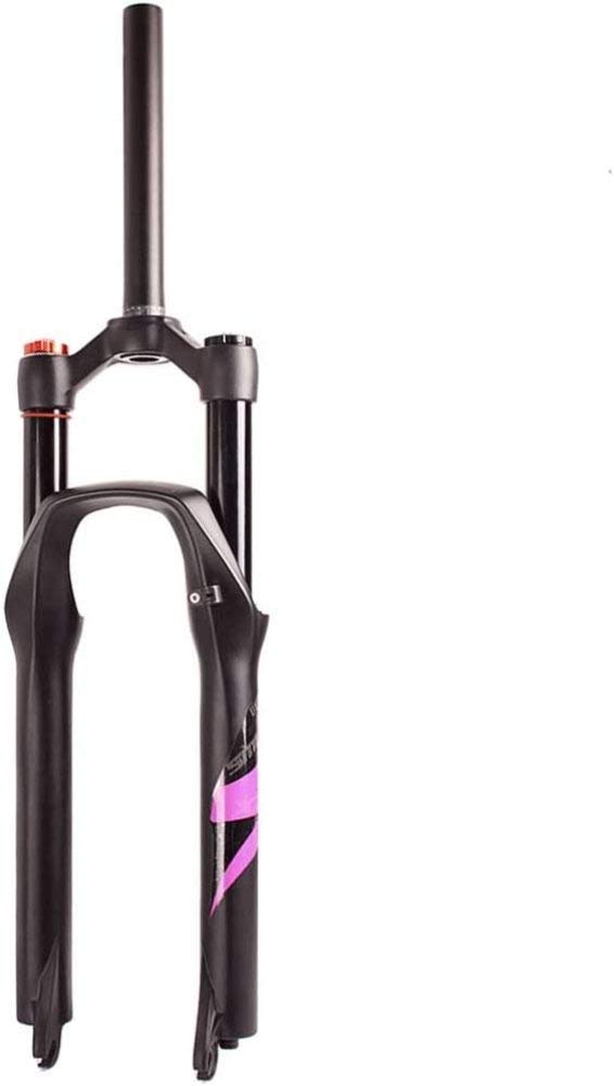 SLRMKK 26 Inch Mountain Bike Air Suspension Fork - 140mm Travel, Straight Tube, Damping Disc Brake, Manual ABS Lock (A-White) - Perfect for Trail Riding & Off-Road Cycling