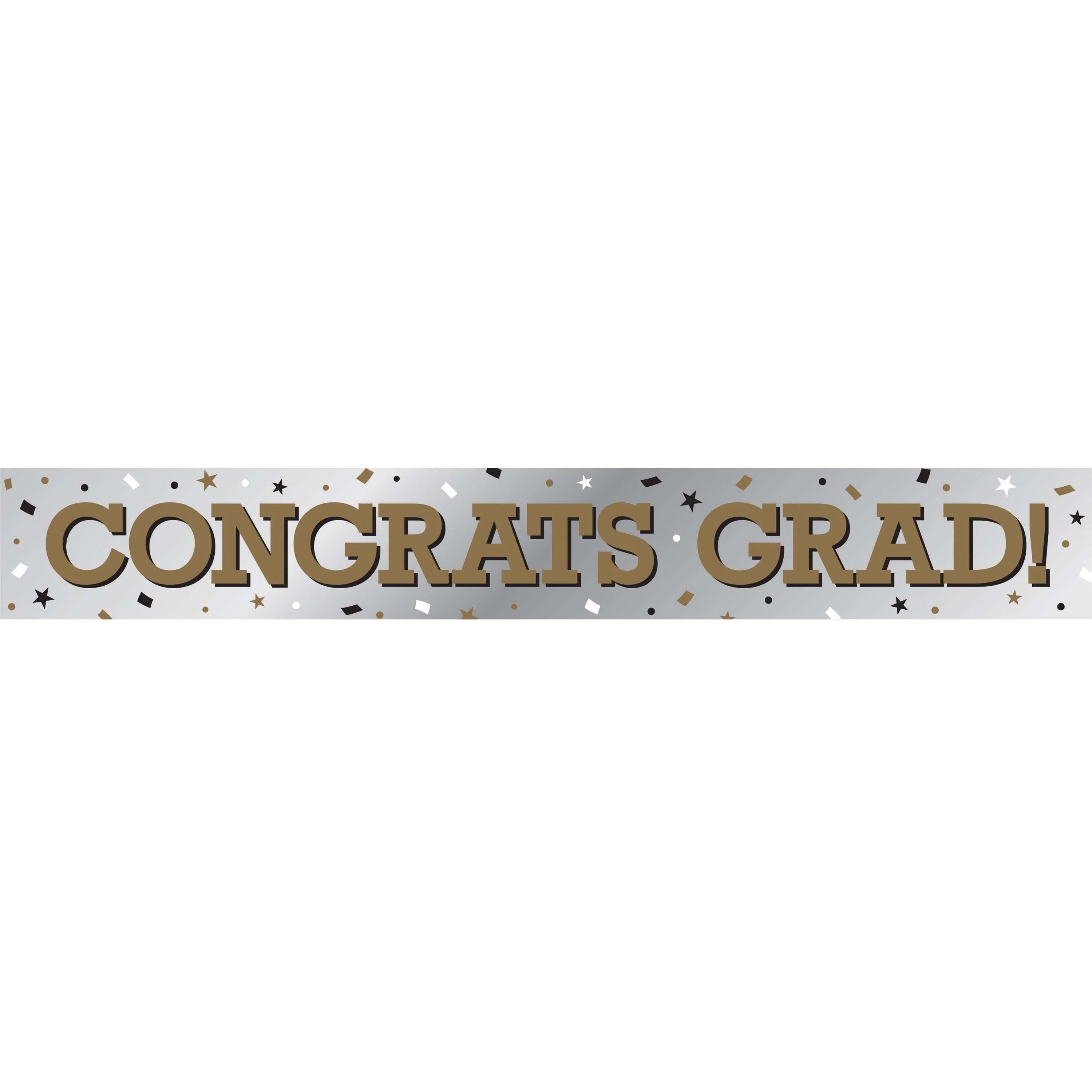 12-Piece Bulk Graduation Foil Banners - 6ft Congratulatory Decor for Parties, Ceremonies & School Events - Perfect for Class of 2024 Celebrations