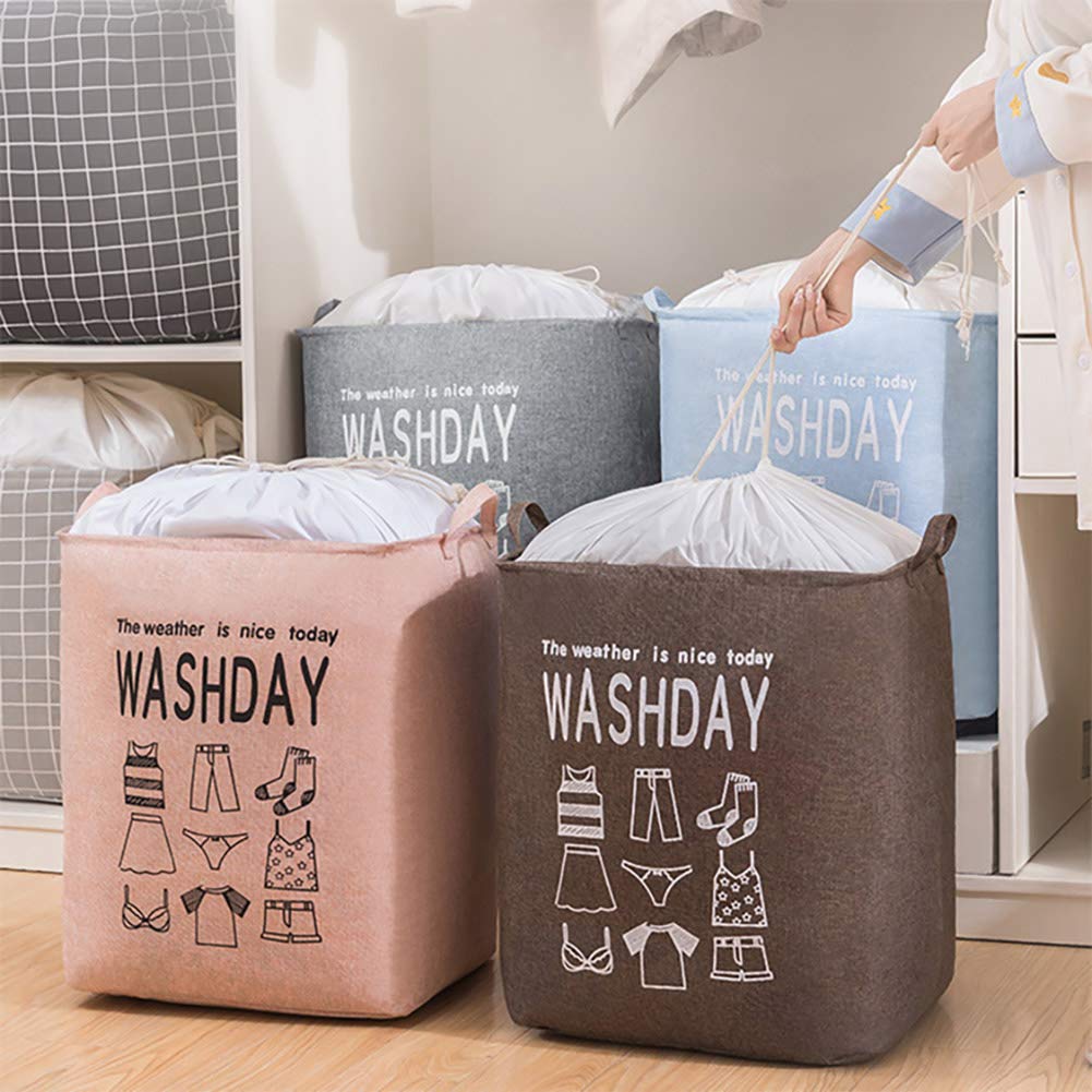 Foldable Laundry Hamper with Drawstring - 20