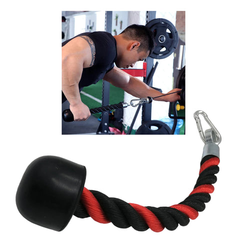 Single Handle Pulley Cable Tie for Triceps Rope Pull Down Attachment - Gym Equipment for Strength Training & Home Workouts