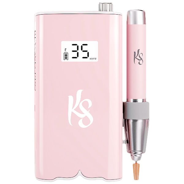 Professional Portable Nail Drill Machine - Electric Manicure Pedicure Kit with 6 Bits & LED Light, Pink - Perfect for Home Salon, Nail Art & DIY Nail Care