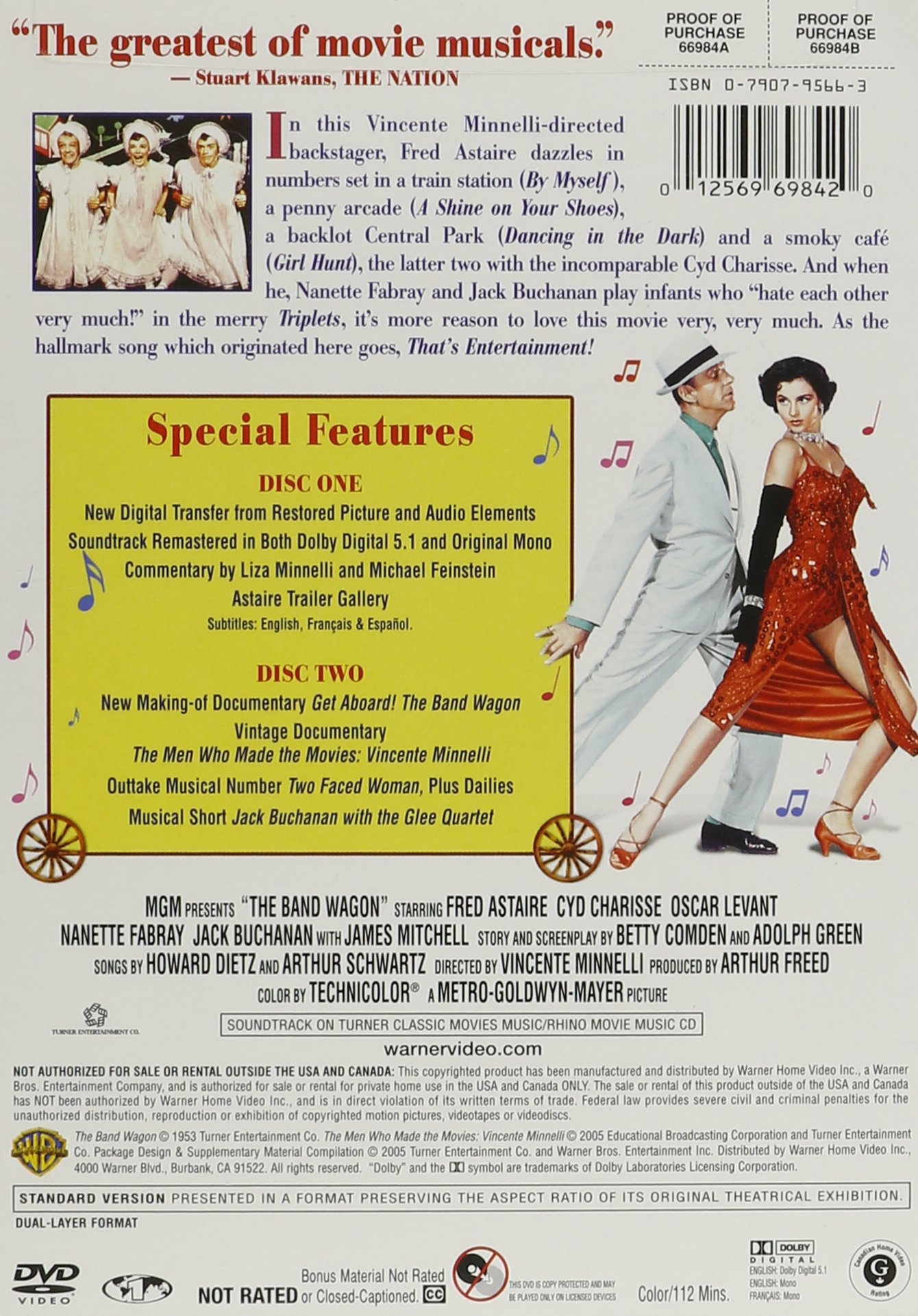 The Band Wagon (Two-Disc Special Edition) - Classic Musical Film with Judy Garland & Fred Astaire - Perfect for Movie Nights & Vintage Film Collections