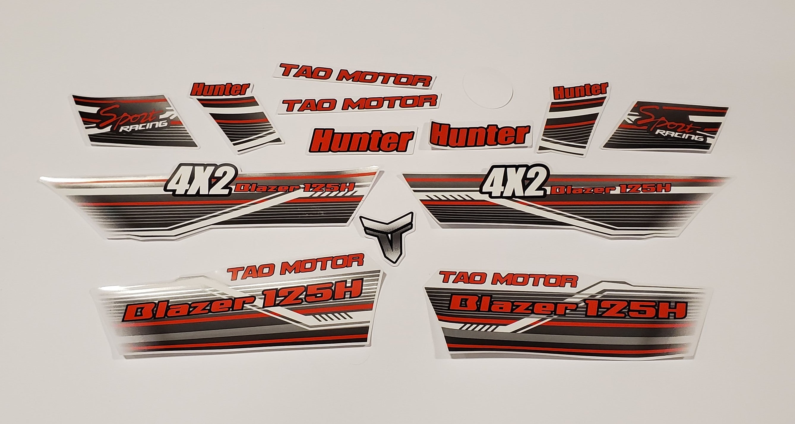 Blazer 125HS Red Decal Kit - High-Quality Vinyl Stickers for Motorcycle & ATV Customization - Perfect for Bike Mods, Racing Gear, and Off-Road Vehicle Decoration
