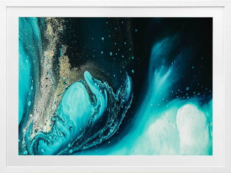 Celestial Waters Framed Ocean Art Print - Beautiful Beach Wall Decor for Living Room, Bedroom & Office - Perfect Coastal Home Decor & Gift Idea
