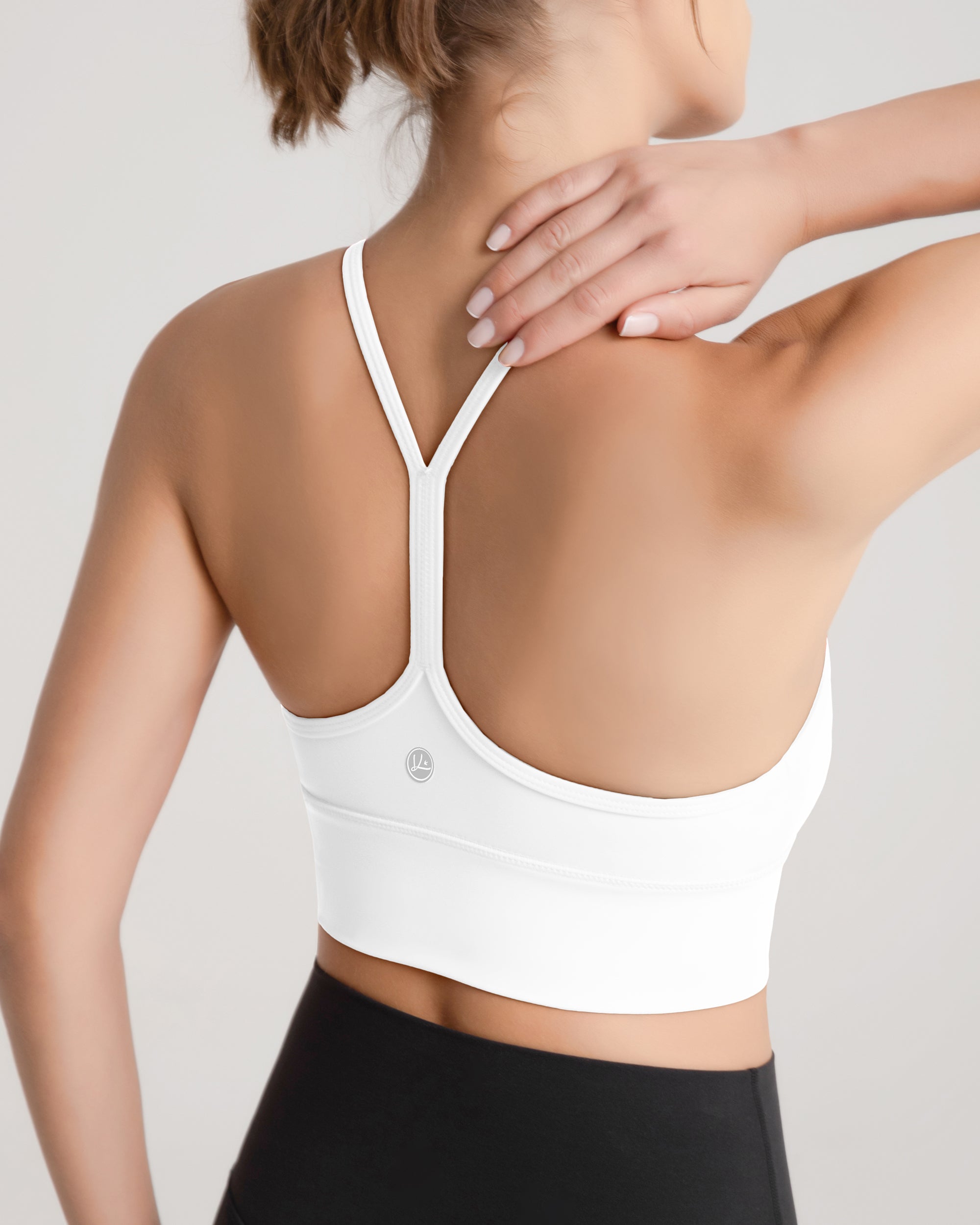 Flow Y Padded Sports Bra - High Support Workout Bra for Women - Perfect for Yoga, Running & Gym Training