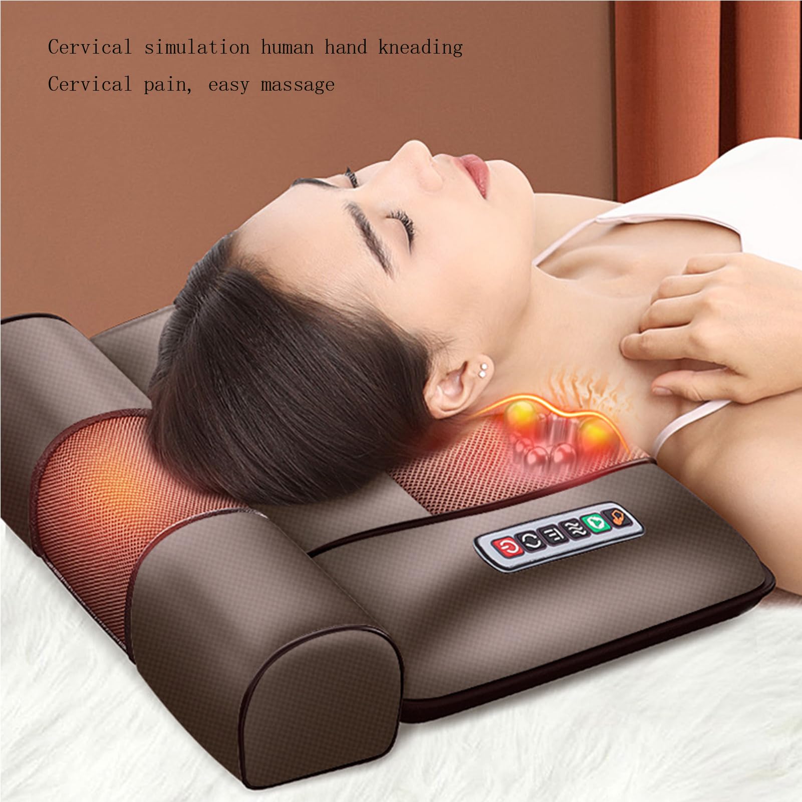 10-Piece Heated Massage Mat Set with Vibrating Function & Adjustable Heating Pad - Full Body Massager for Neck & Back Muscle Relaxation - Perfect for Home Spa, Yoga Recovery & Stress Relief