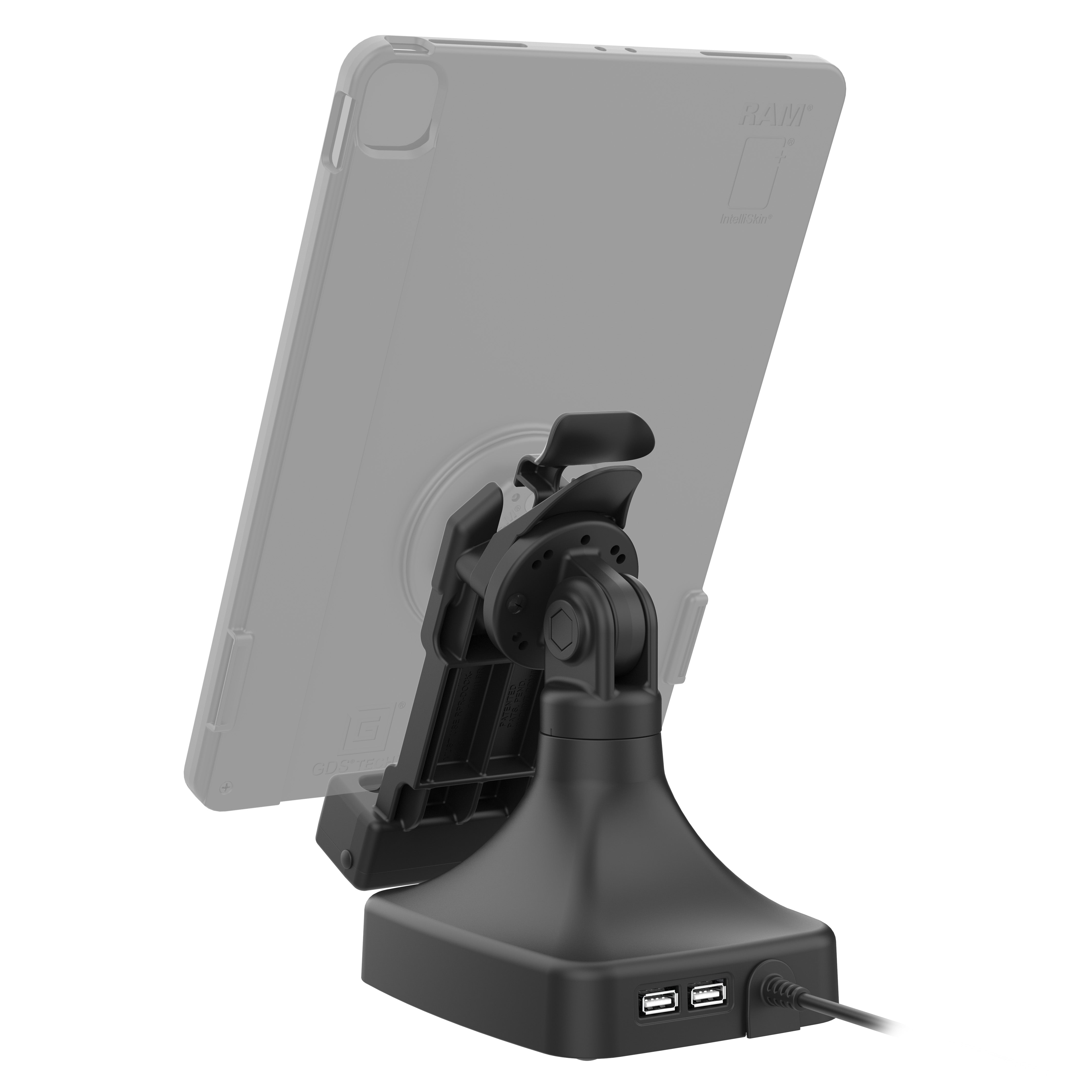 GDS® Uni Conn™ Tilt & Swivel USB-C Docking Station with Data Transfer (RAM GDS DOCK D14 U1C 2A) - Perfect for Home Office & Multi-Monitor Workstations