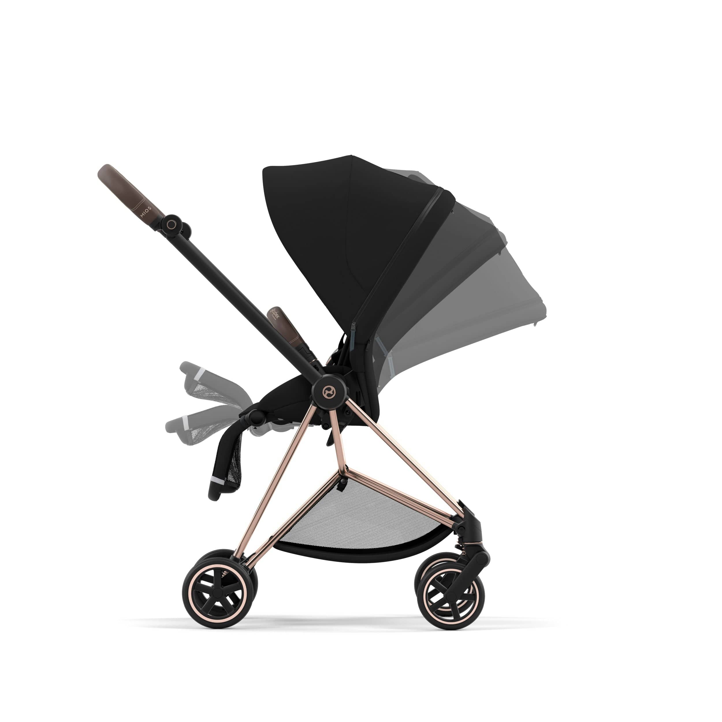 Cybex Mios 3 Complete Stroller - Rose Gold & Brown Luxury Baby Stroller | Lightweight Compact Travel System for Newborns & Toddlers | Perfect for City Walks, Shopping & Travel