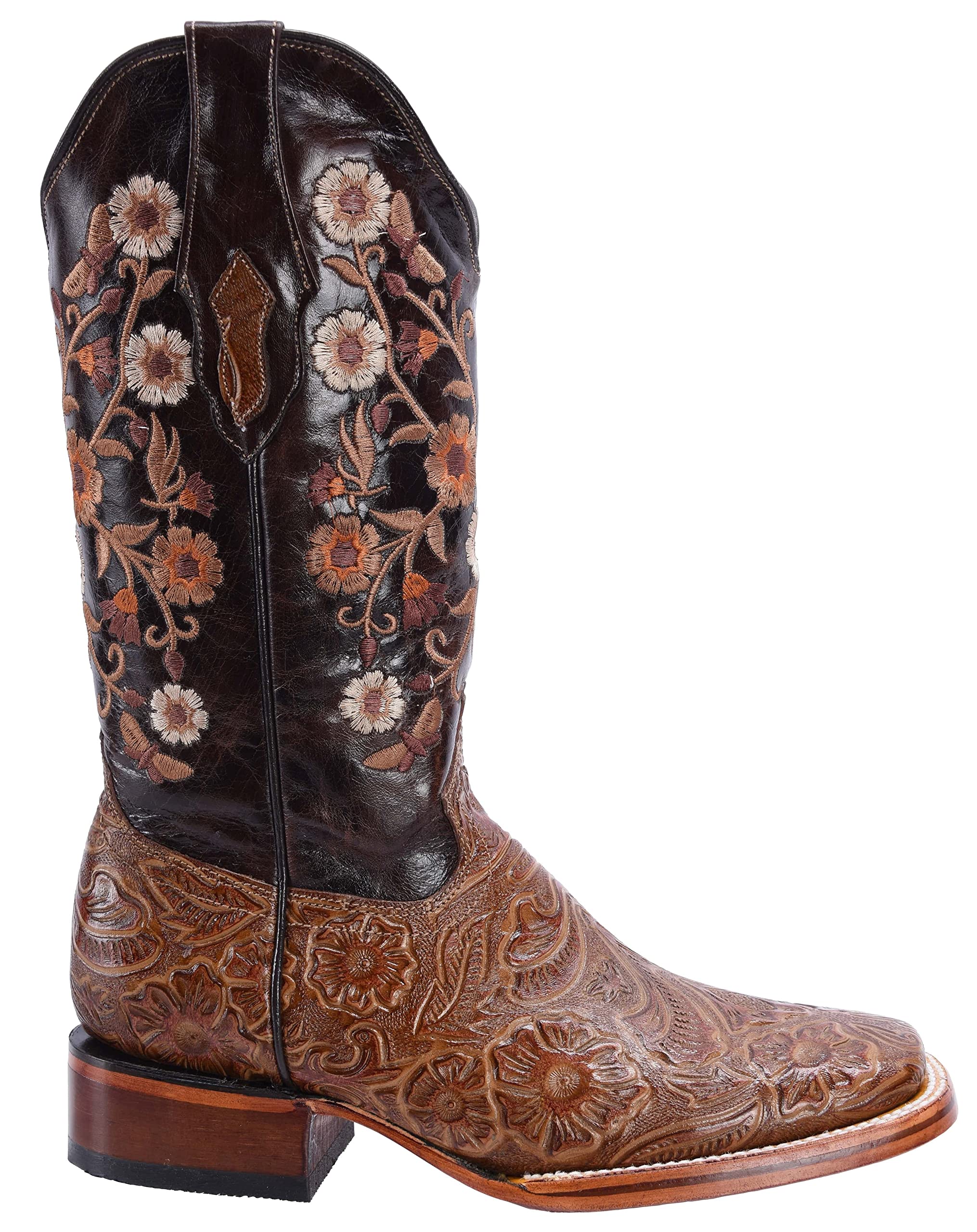 Joe Boots Western Boots for Women - 1609 Sincelado Style Cowgirl Boots, Comfortable & Stylish Riding Boots for Country, Rodeo & Outdoor Activities