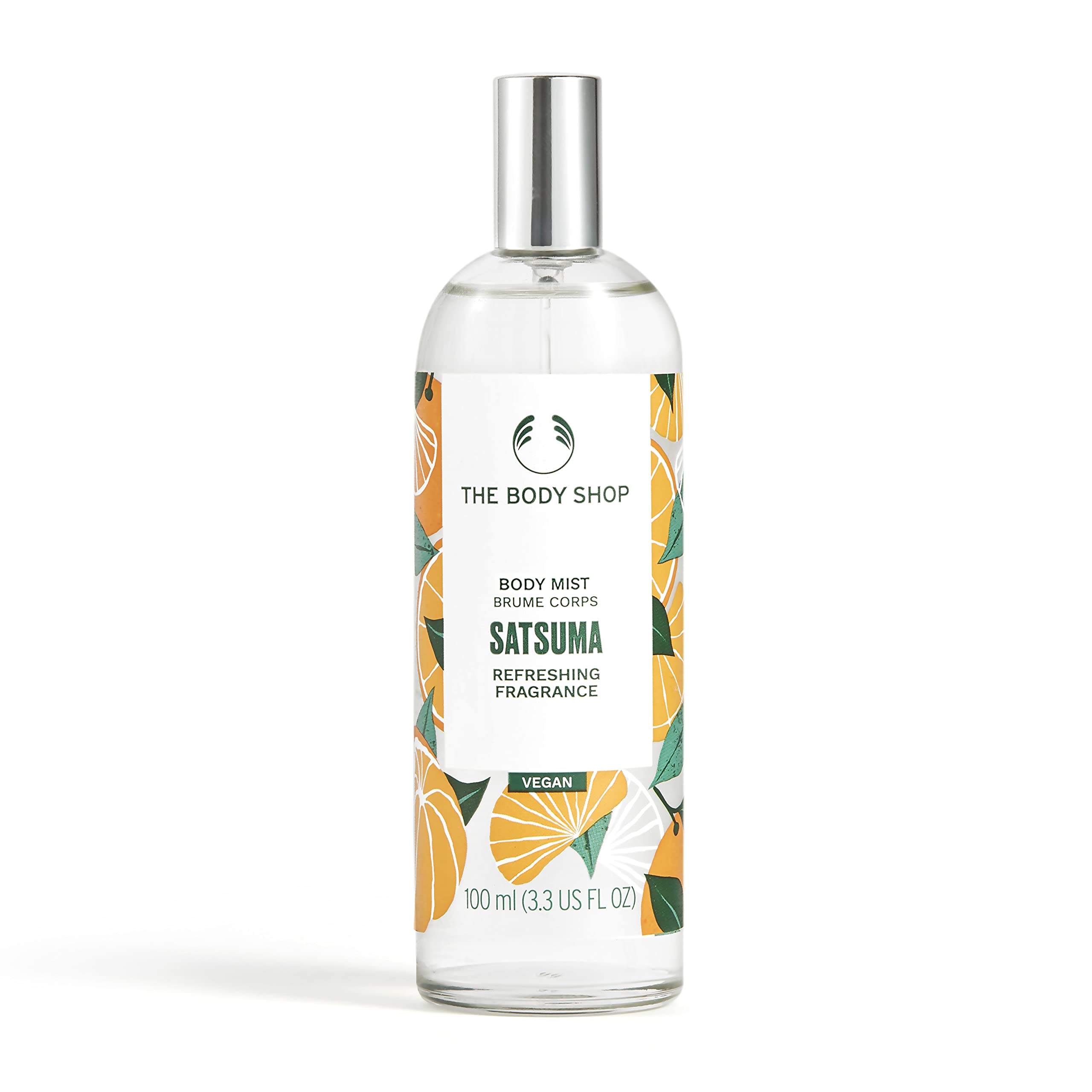 The Body Shop Satsuma Body Mist - Refreshing Citrus Fragrance for Women, Vegan & Cruelty-Free, 3.3 oz - Perfect for Summer, Gym & Daily Use