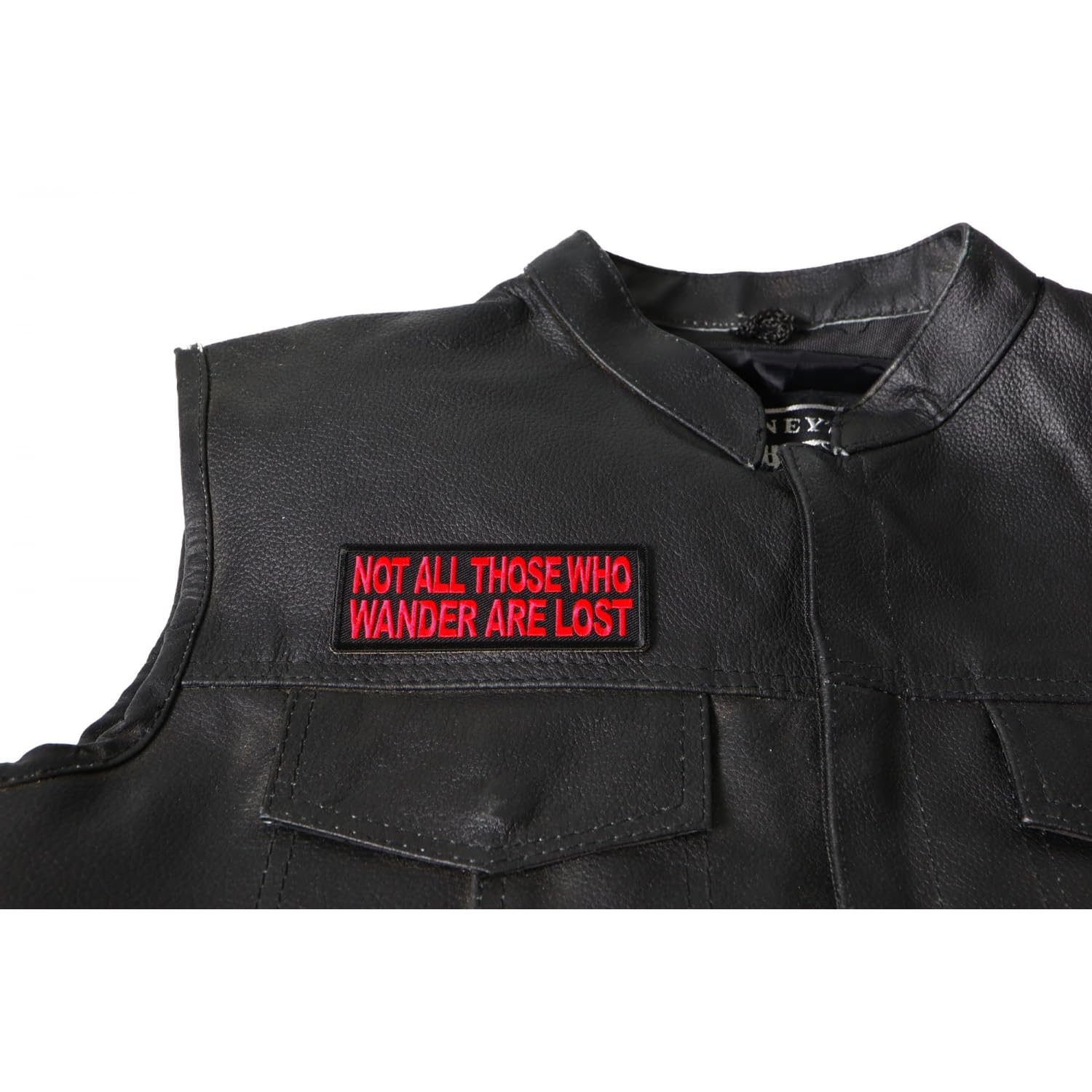 Not All Those Who Wander Are Lost Iron-On Patch for Biker Jackets & Vests - Motorcycle Club Patches, DIY Sewing Emblem for Denim, Backpacks & Hats