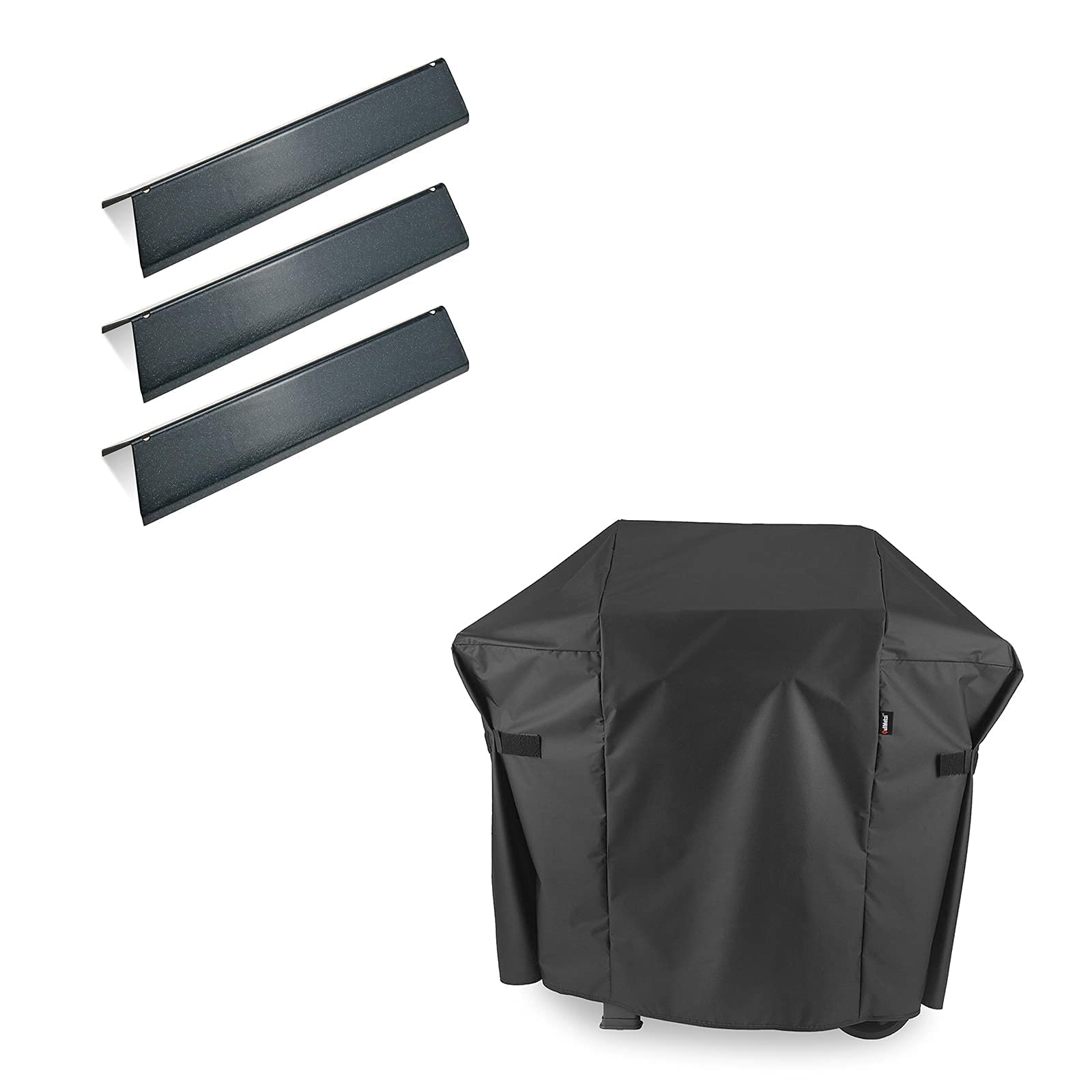 GRISUN 7138 Premium 48-Inch Waterproof Grill Cover for Weber Spirit 200 Series Gas Grills | Heavy-Duty UV Protection | Includes 7635 15.3-Inch Flavorizer Bars | Perfect for Outdoor BBQs, Patio Parties & Backyard Cooking