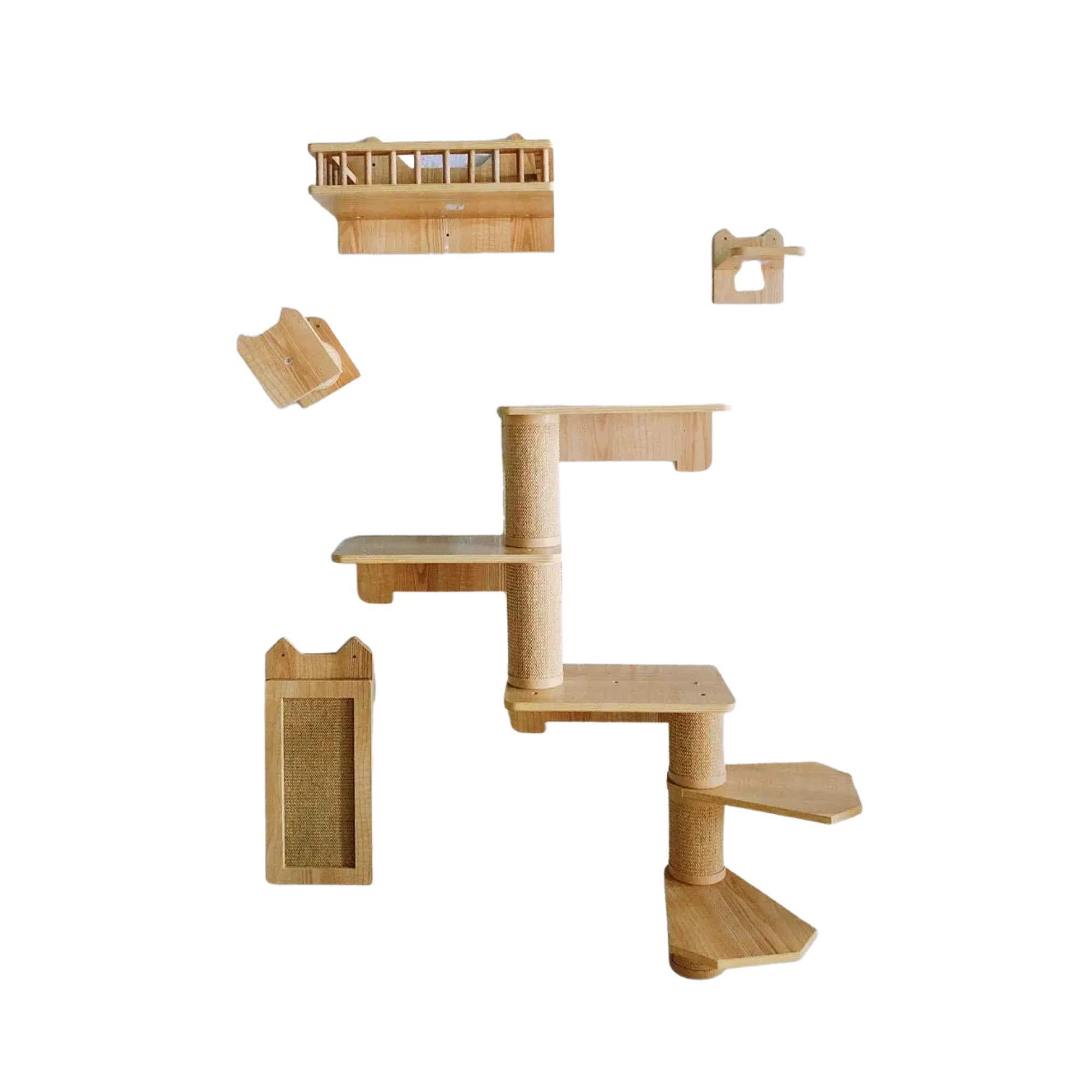 Midlee Large Cat Wall Climber Furniture - Durable Cat Climbing Shelves for Indoor Cats - Perfect for Play, Exercise & Relaxation in Small Spaces