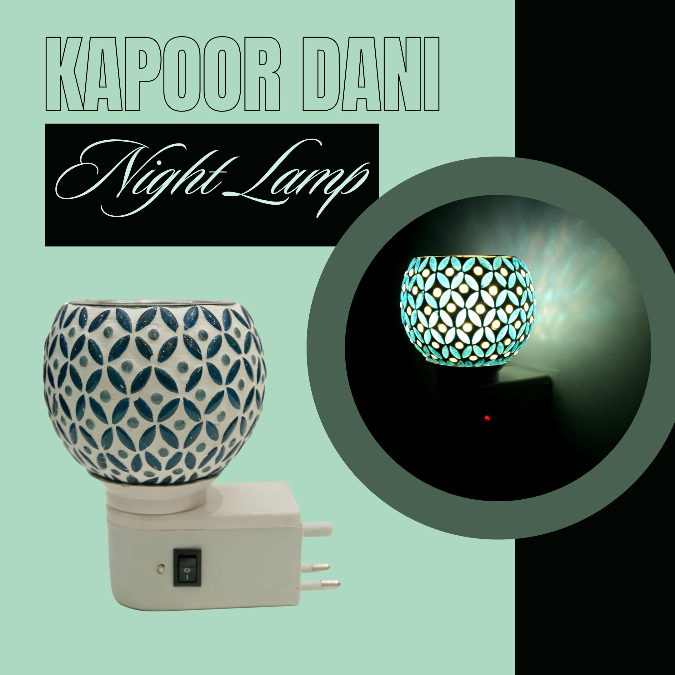 Premium Ceramic Aroma Diffuser & Night Light - Essential Oil Warmer with On/Off Switch, Camphor Burner for Home Fragrance - Perfect for Bedroom, Yoga Studio & Spa Relaxation