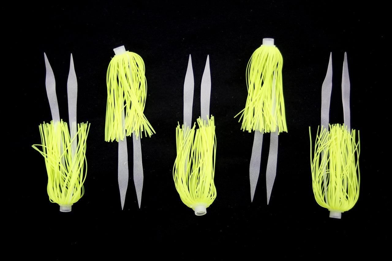 Jigging World Micro Silicone Skirt Teasers - Soft Fishing Lures for Bass, Trout & Saltwater - Perfect for Jigging, Casting & Trolling