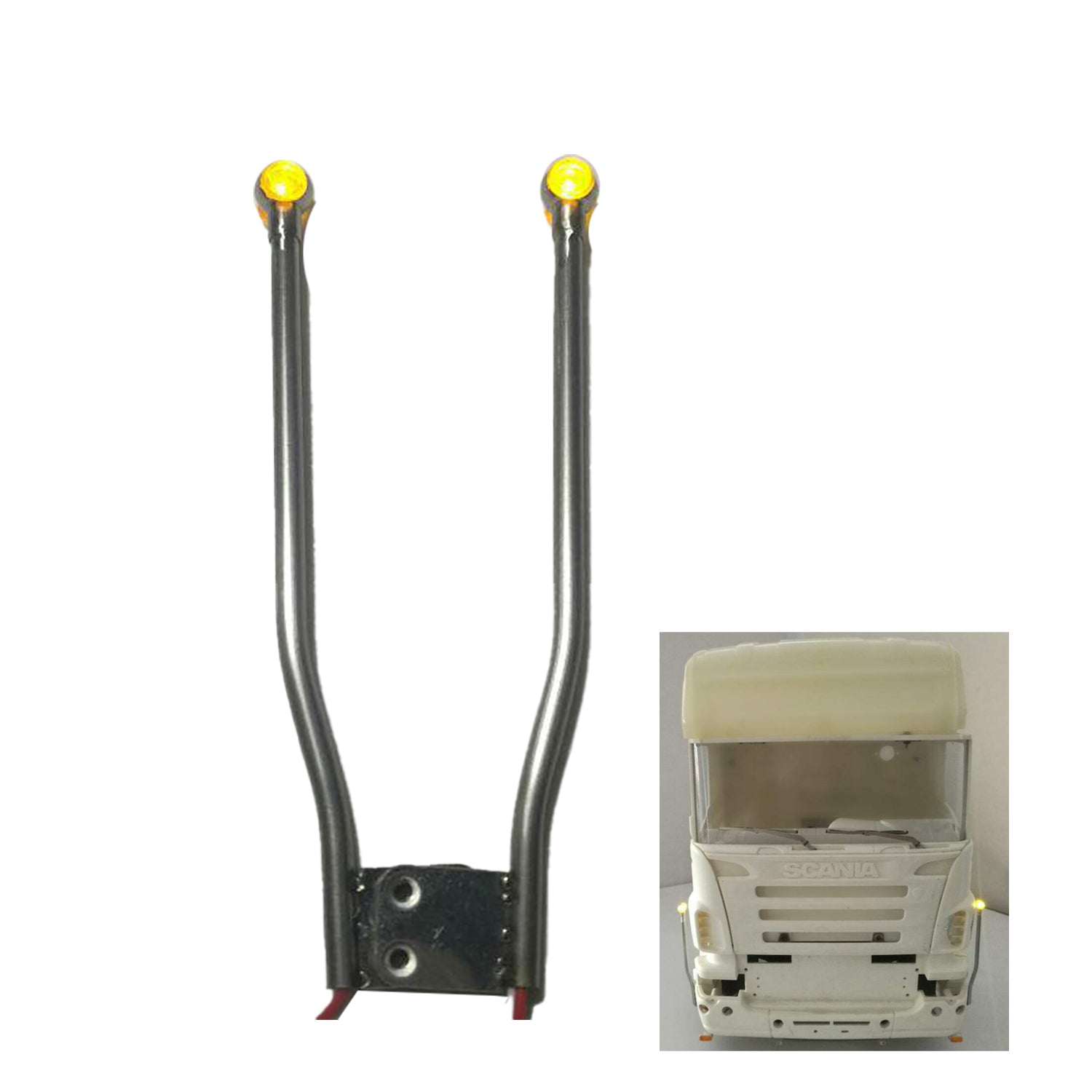 Tamiya 1/14 RC Tractor Truck LED Marker Light - Spare Part for LESU Dump Tipper Car (Model 56323) - Perfect for Night Driving & Realistic Detailing in Radio Controlled Models