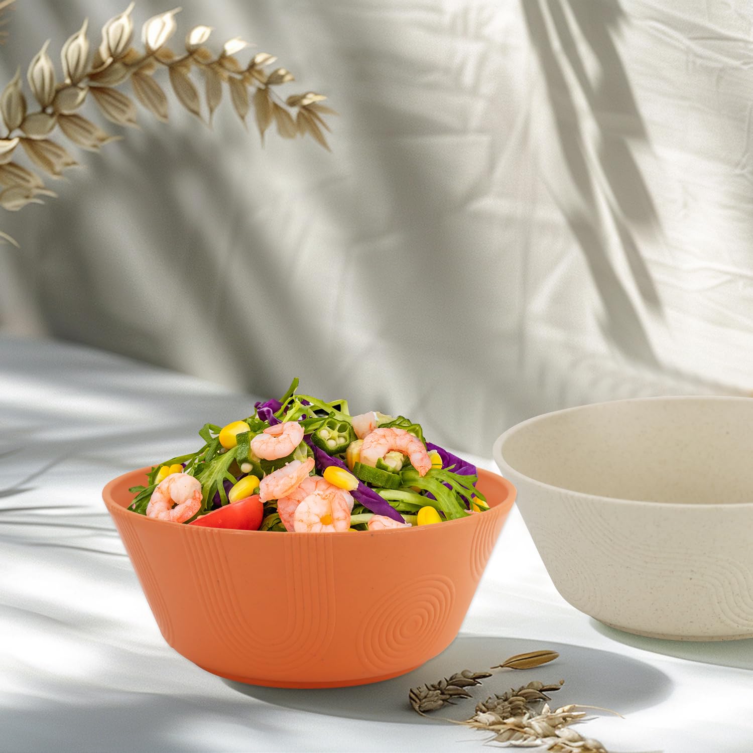 36 oz Wheat Straw Bowl Sets - 6 Pcs Unbreakable Cereal & Salad Bowls, Microwave & Dishwasher Safe, Eco-Friendly Alternative to Plastic, Multicolor - Perfect for Family Meals, Picnics & Dorm Use
