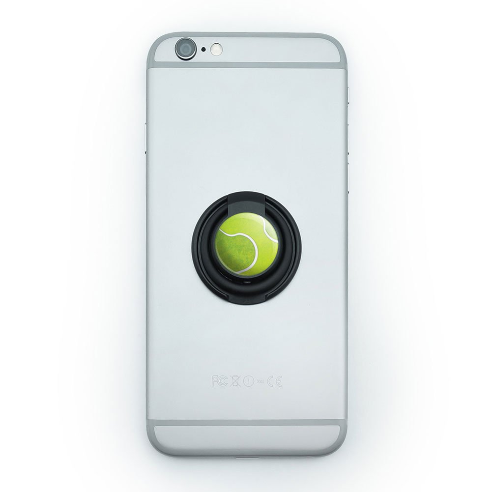 Mobile Smart Phone Finger Ring Grip Holder Stand - Durable Tennis Ball Design for Sports, Hobbies, and Outdoor Activities