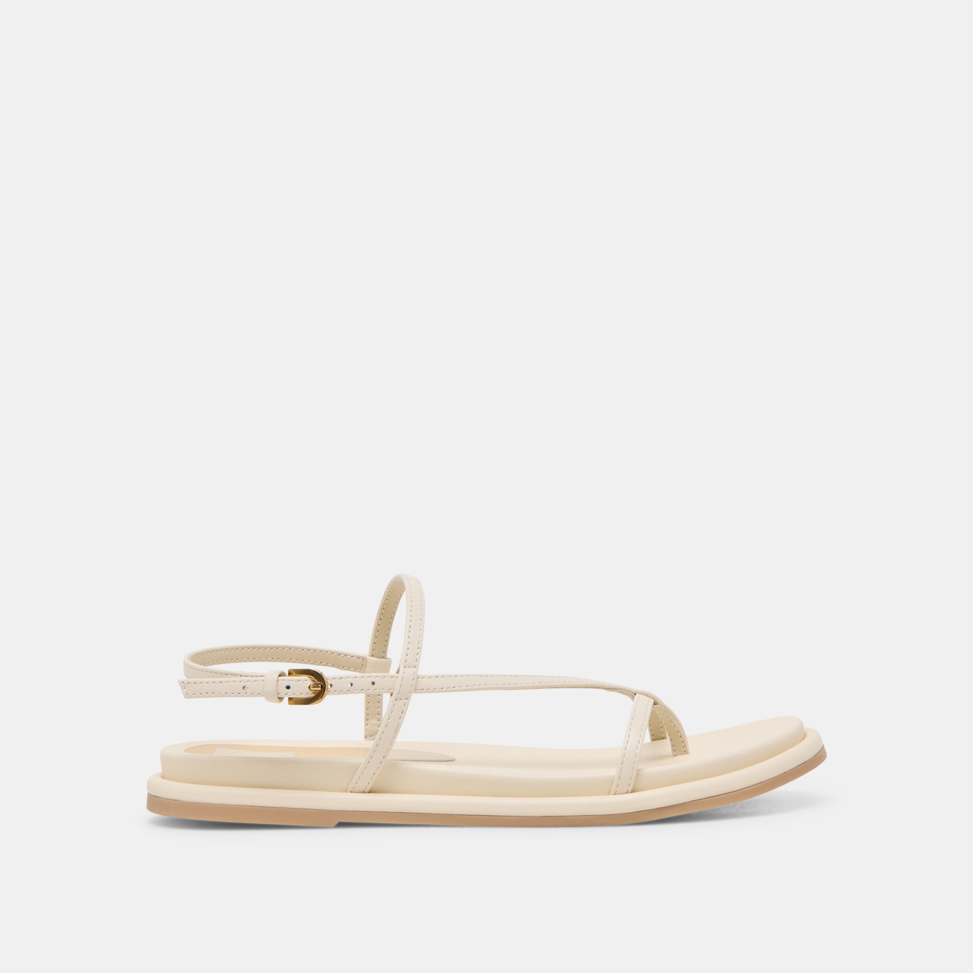 Dallen Women's Off White Leather Sandals - Comfortable Casual Summer Shoes for Beach, Walking, and Outdoor Activities