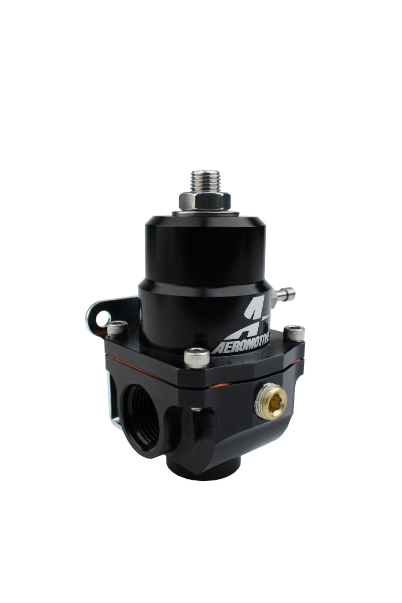Aeromotive Adjustable Fuel Pressure Regulator 3-15 PSI with .313 Valve & Dual 08 Inlets/Return - Perfect for High-Performance & Racing Fuel Systems