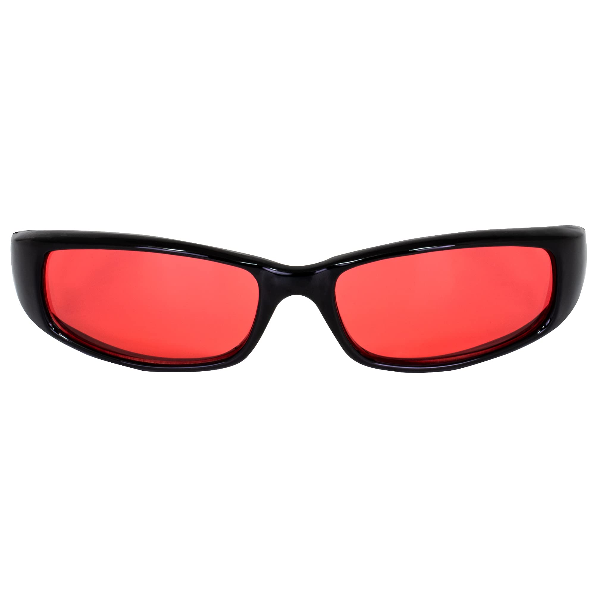 3 Pairs MF Eyewear Bad Attitude Motorcycle Glasses - Shatterproof Polycarbonate, UV400 Protection, Scratch-Resistant with Black Frame & Orange/Red/Yellow Lenses - Perfect for Motorcycle Riding, Cycling & Outdoor Sports
