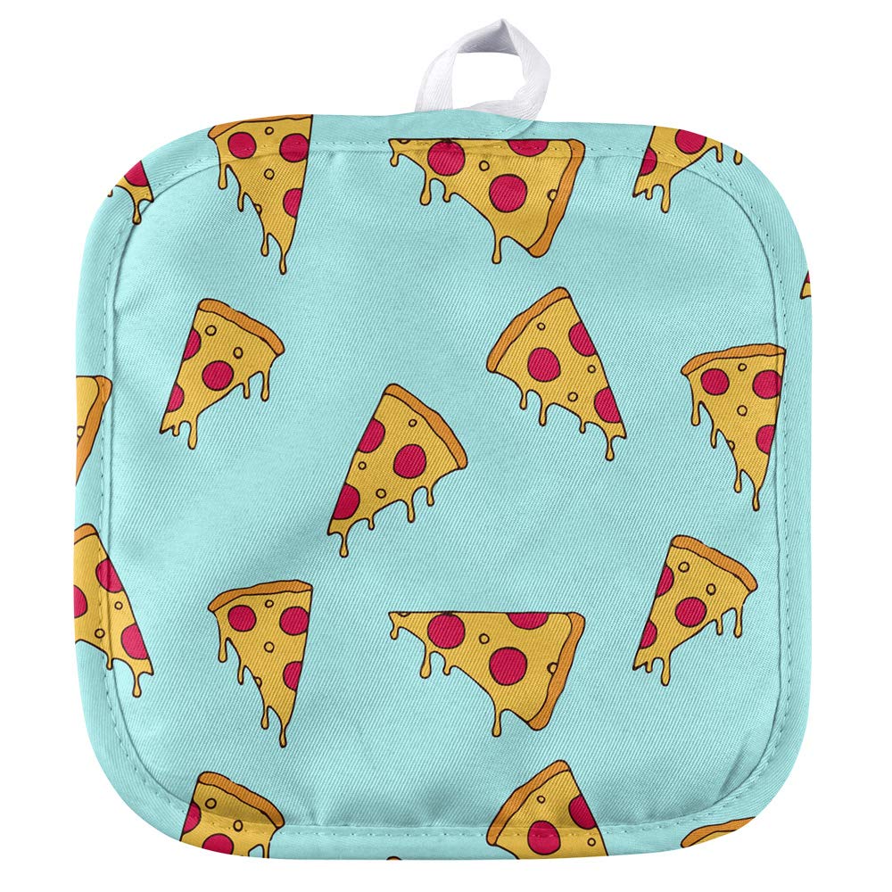 Pizza Slices Pattern Heat Resistant Pot Holder - Oven Mitt & Kitchen Accessory for Cooking, Baking, BBQ & Outdoor Grilling