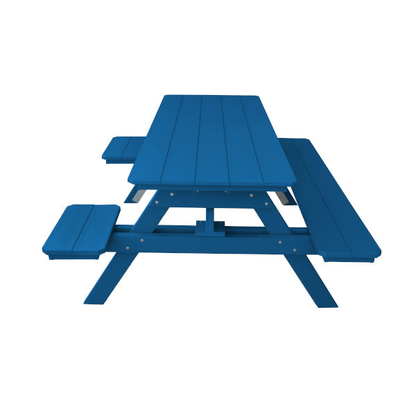 Eco-Friendly Recycled Plastic ADA Compliant 6-Foot Picnic Table with Attached Benches - Perfect for Parks, Campgrounds & Backyard Outdoor Gatherings