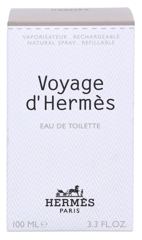 Voyage D'Hermes Eau de Toilette Refillable Spray for Men & Women - 3.3 oz Unisex Perfume | Travel, Date Night & Everyday Luxury Fragrance