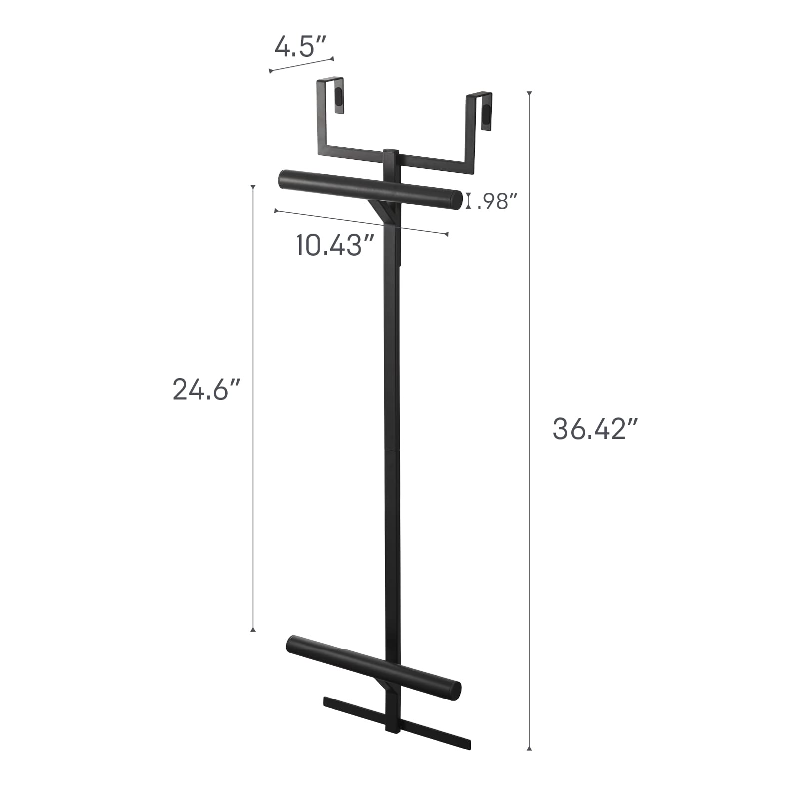 Yamazaki Home Over The Door Backpack Hanger - 2-Tier Metal Storage Rack for Closet & Bedroom Organization | Easy Install Steel Hook | Perfect for Dorm, Kids Room & Small Space Storage