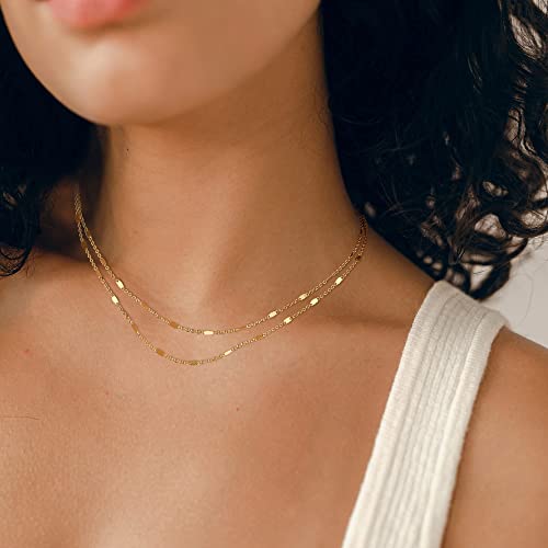 layered necklaces-gold