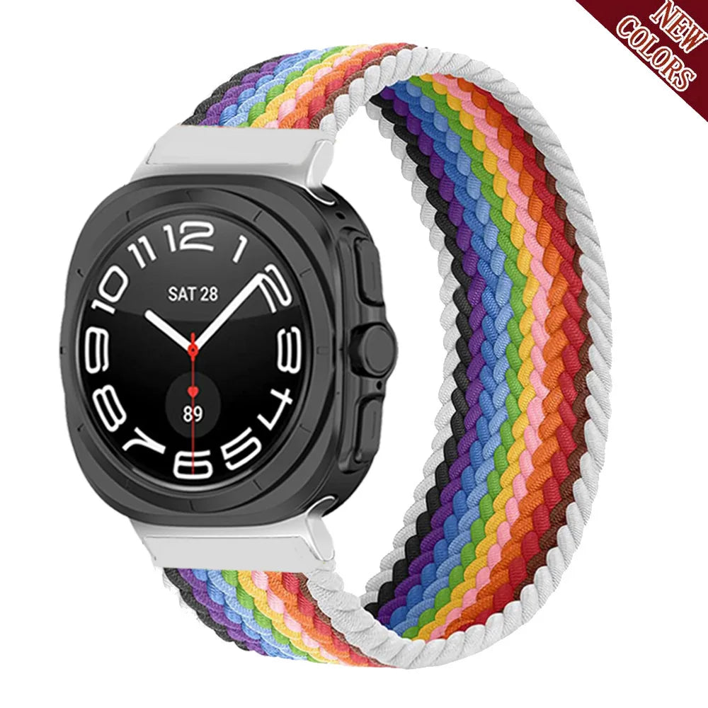 Stretchy Braided Solo Loop Bands for Samsung Galaxy Watch Ultra - Comfortable, Durable & Stylish for Workouts, Running & Everyday Wear