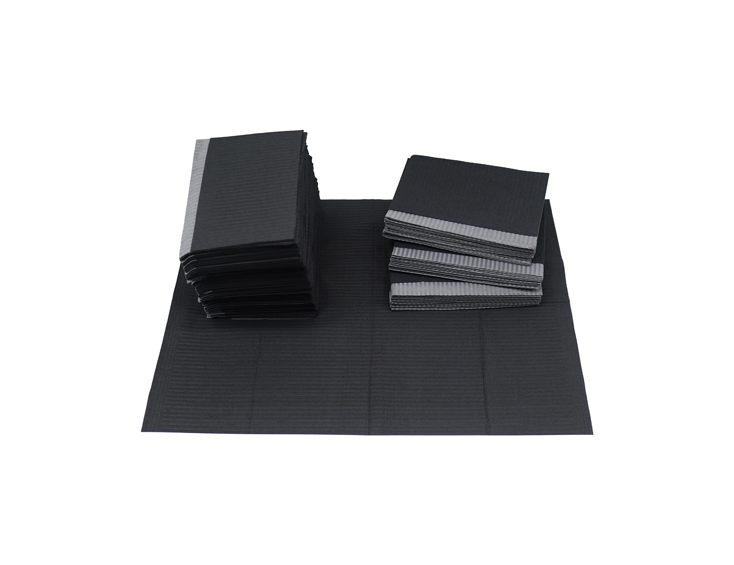 125PCS Disposable Dental Bibs 13x18 Inches - Black Dental Patient Bibs, Dental Table Covers, Hygiene Underpads for Dentist Office, Home Care & Medical Use - Soft, Absorbent & Leak-Proof Dental Supplies