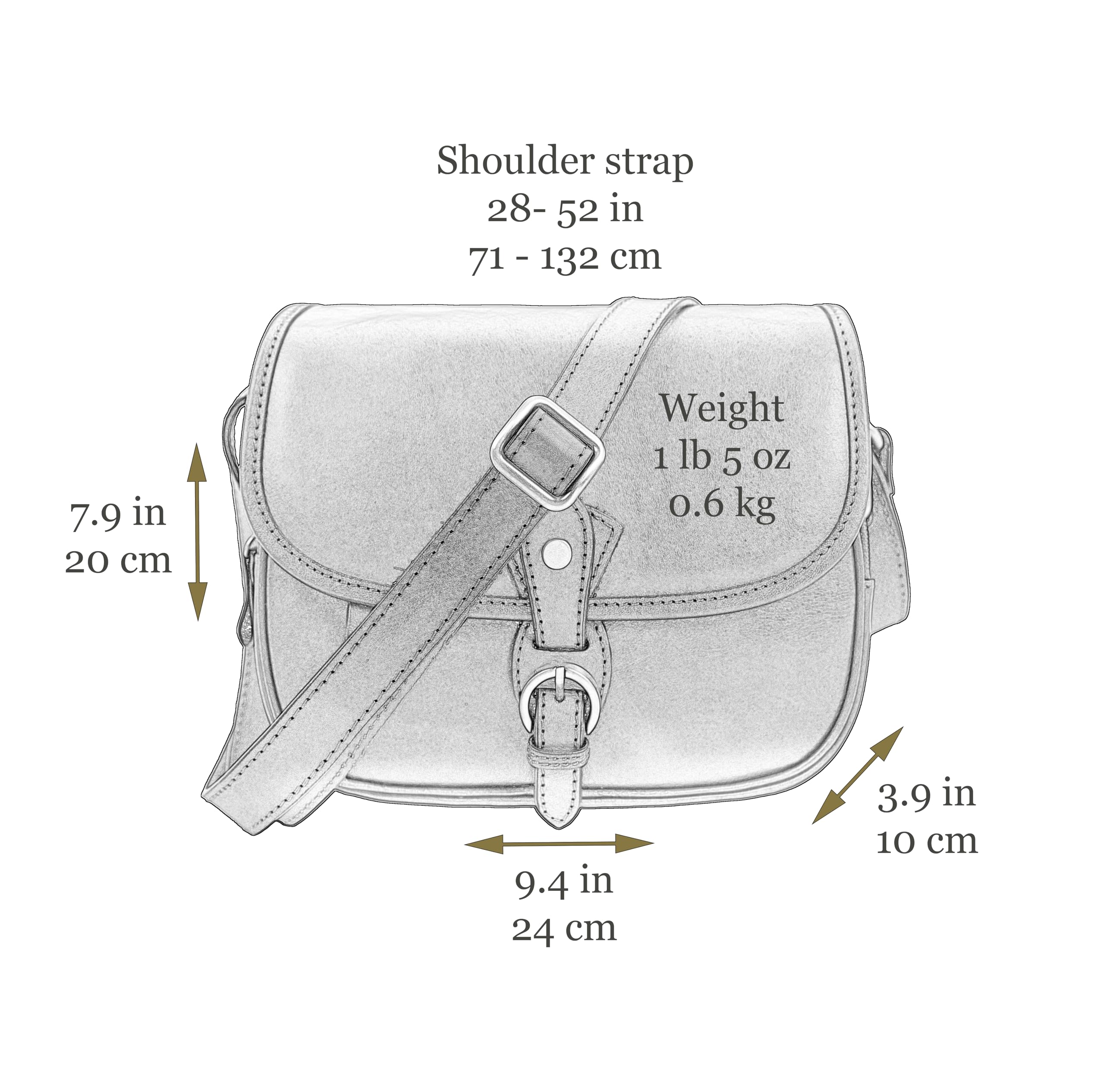 Women's Leather Crossbody Bag - Durable & Stylish for Daily Use