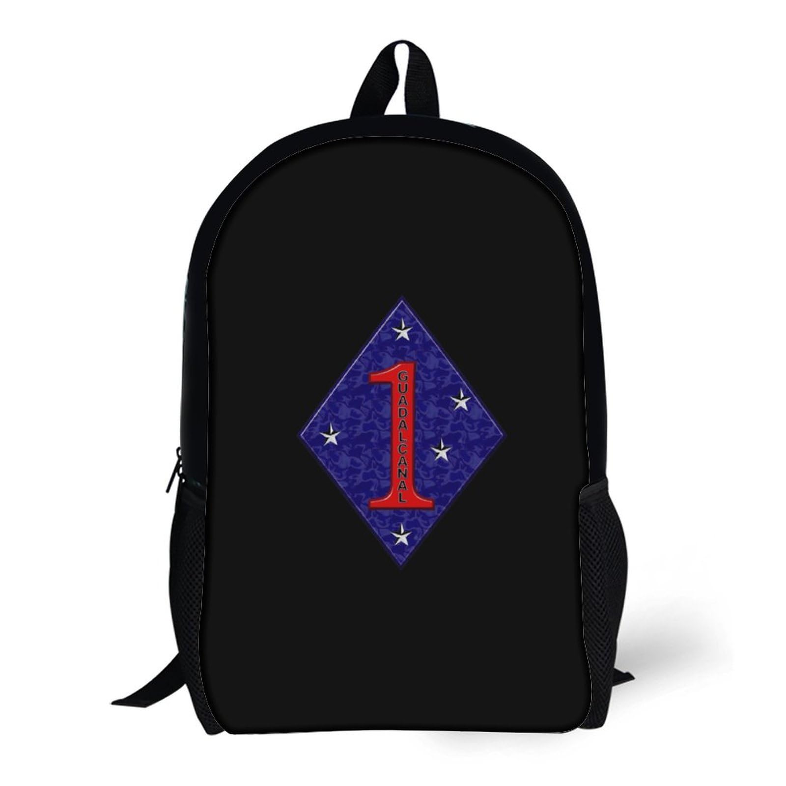 1st Marine Division Backpack - 17 Inch Laptop Backpack for Men & Women, Durable 3D Printed Military Style Computer Bag for School, Work & Travel | USMC Tactical Gear for Students & Professionals