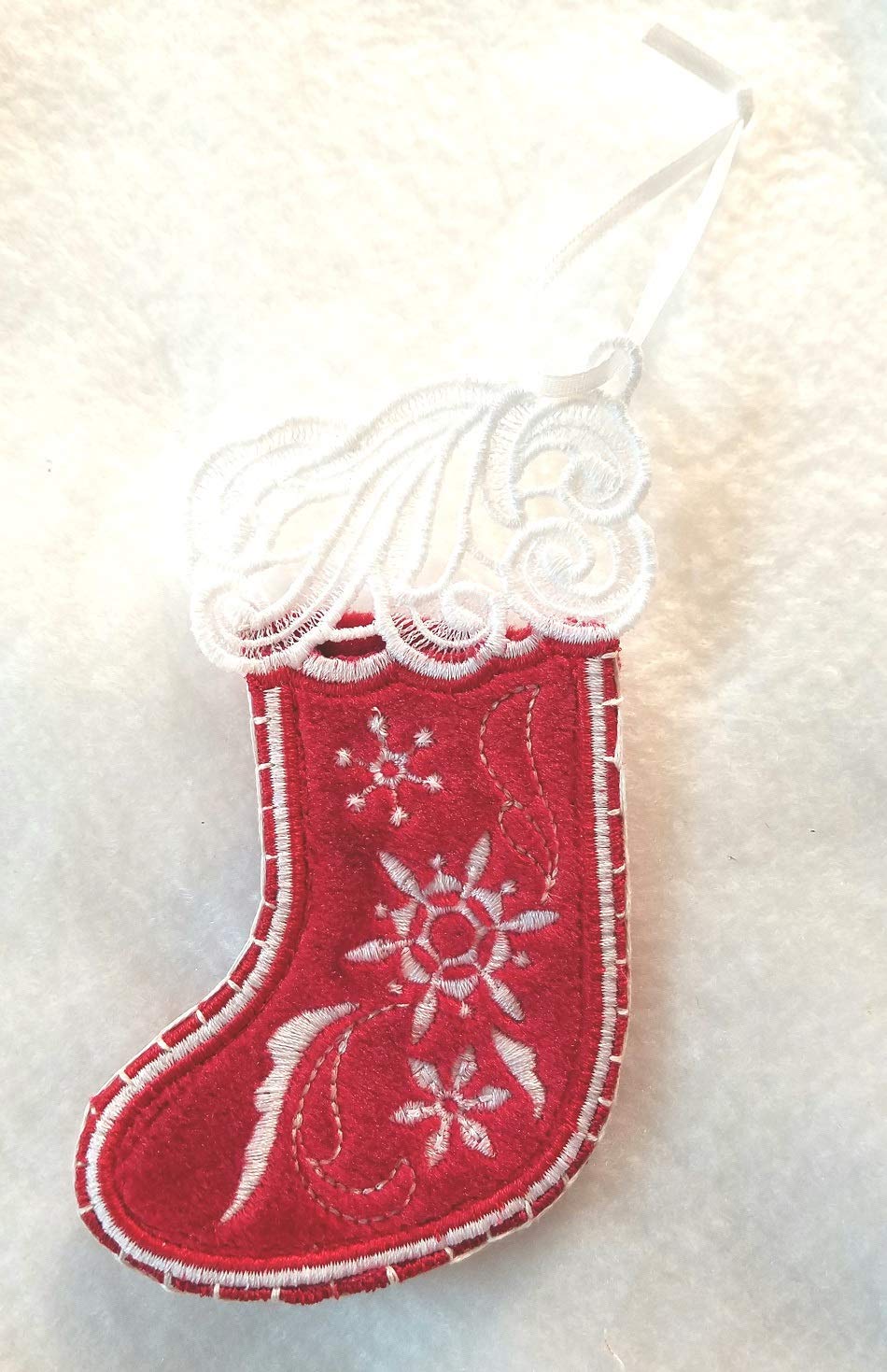 Christmas Velvet Stocking with Embroidery - Money Holder & Holiday Decoration for Gifts, Fireplace, and Festive Home Decor