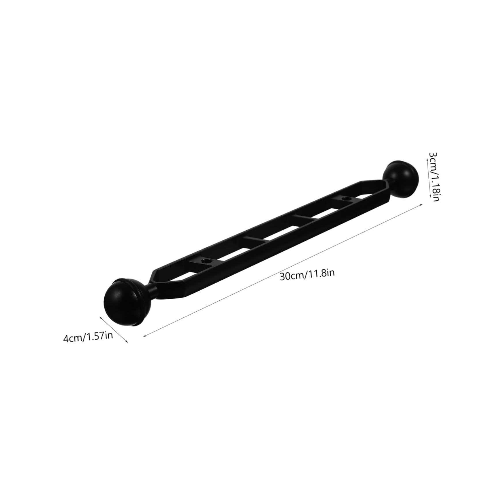 Jojofuny 2-Pack Aluminum Alloy Dual Ball Head Diving Arm for Underwater Torch - Adjustable Fill Light Mount for Scuba Diving, Underwater Photography, and Marine Exploration